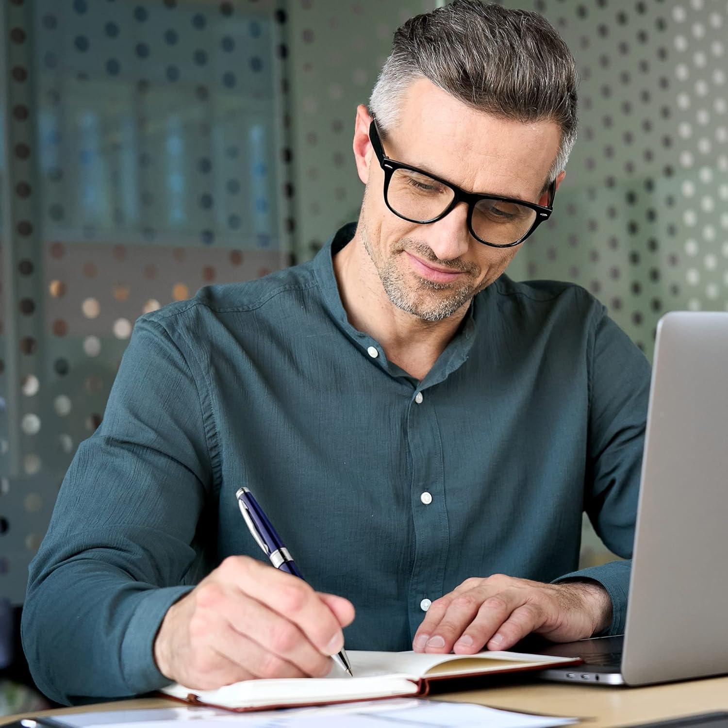 Conjunto de bolígrafos ZenZoi de lujo con recargas - Azul