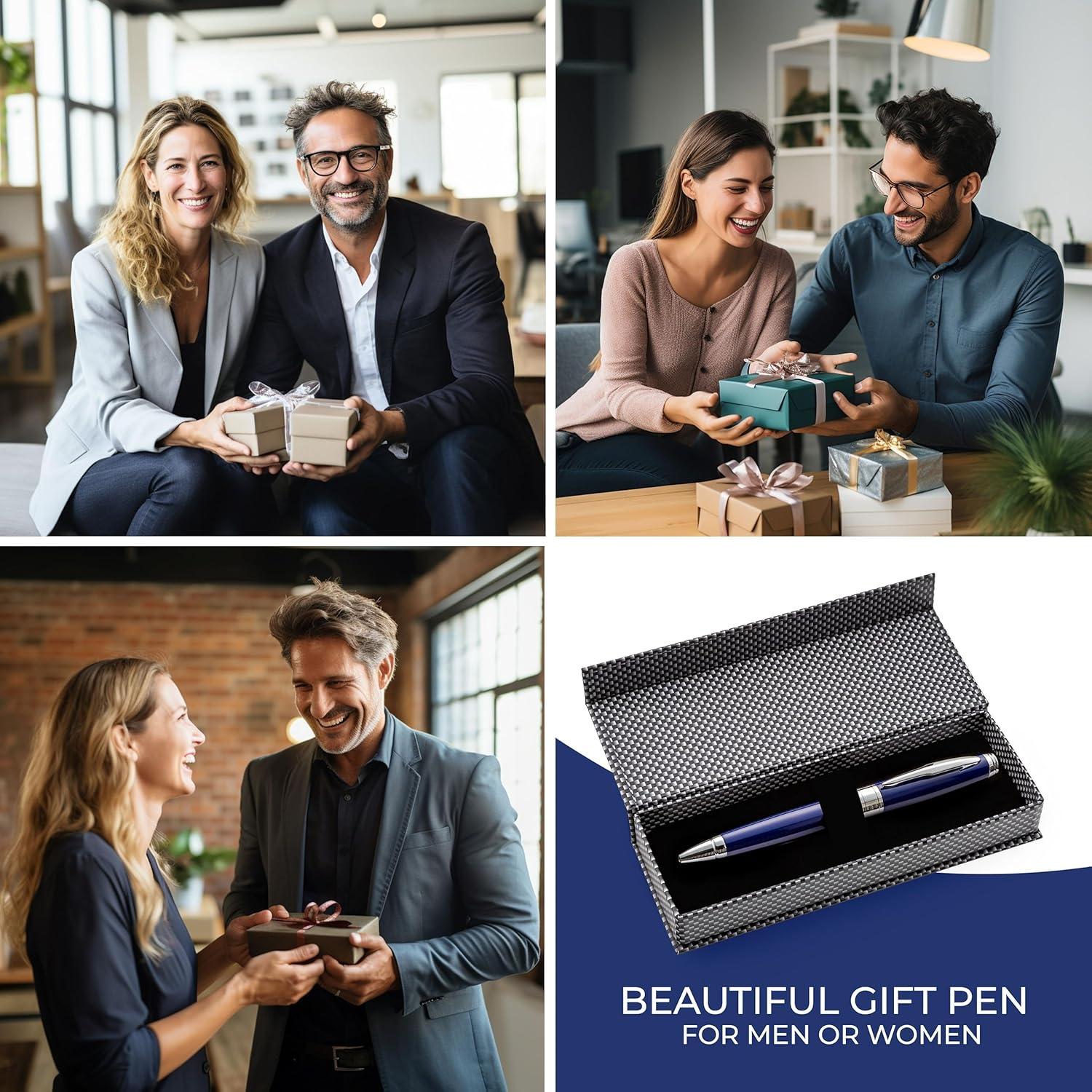 Conjunto de bolígrafos ZenZoi de lujo con recargas - Azul