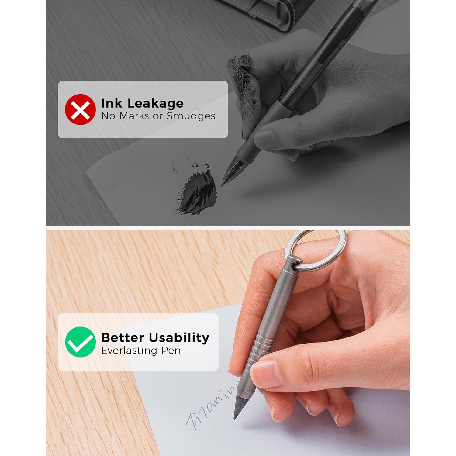 Lápiz Eterno Sin Tinta FEGVE - Titanio Reutilizable Gris