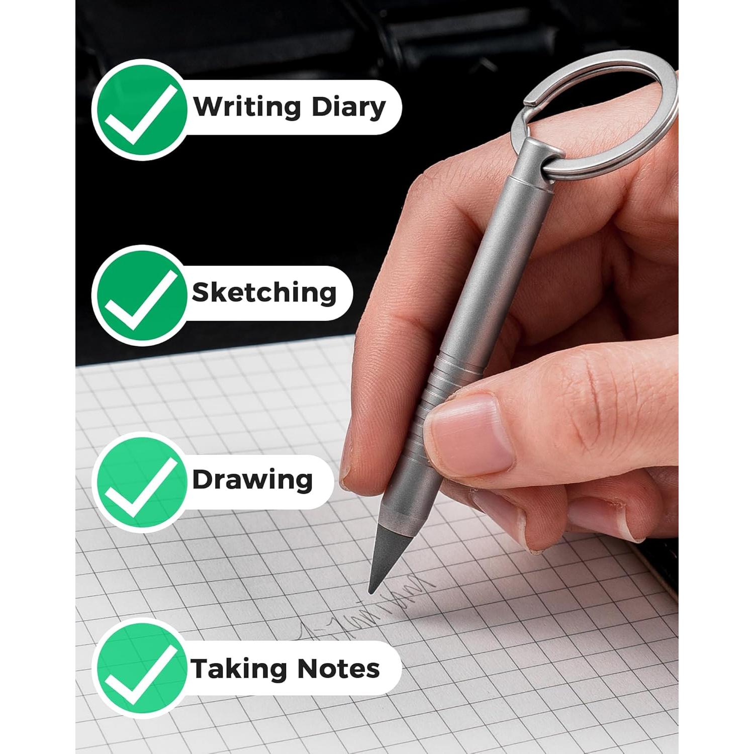 Lápiz Eterno Sin Tinta FEGVE - Titanio Reutilizable Gris