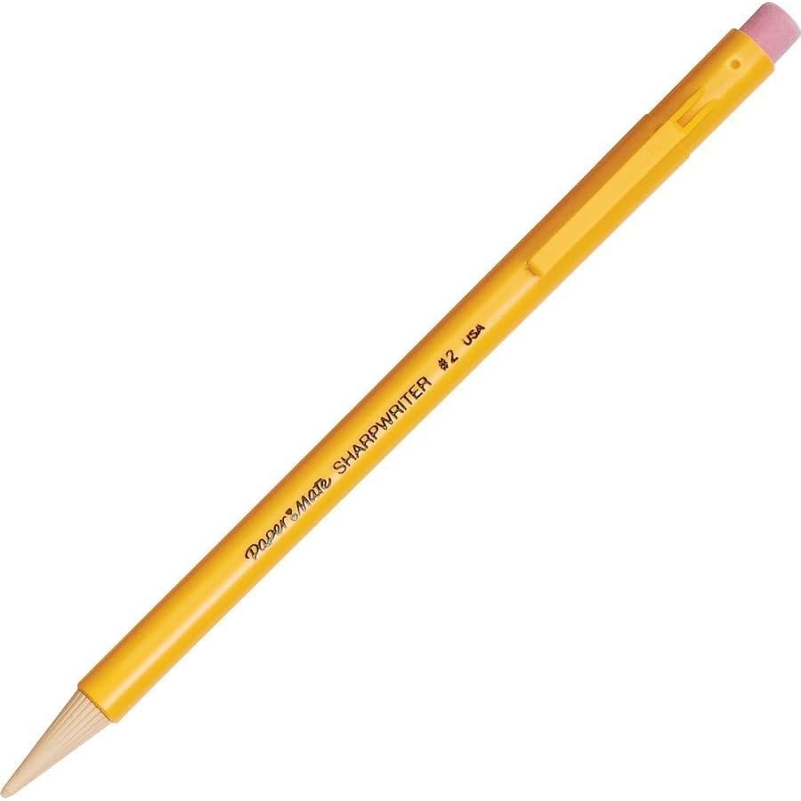 Lápices Mecánicos Paper Mate SharpWriter #2 0.7mm Amarillo 36 Unidades