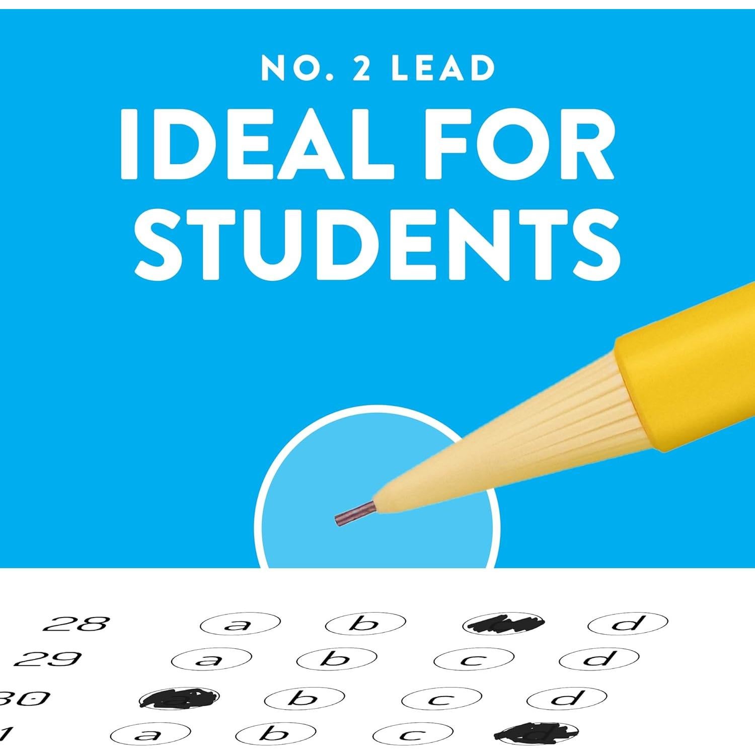 Lápices Mecánicos Paper Mate SharpWriter #2 0.7mm Amarillo 36 Unidades