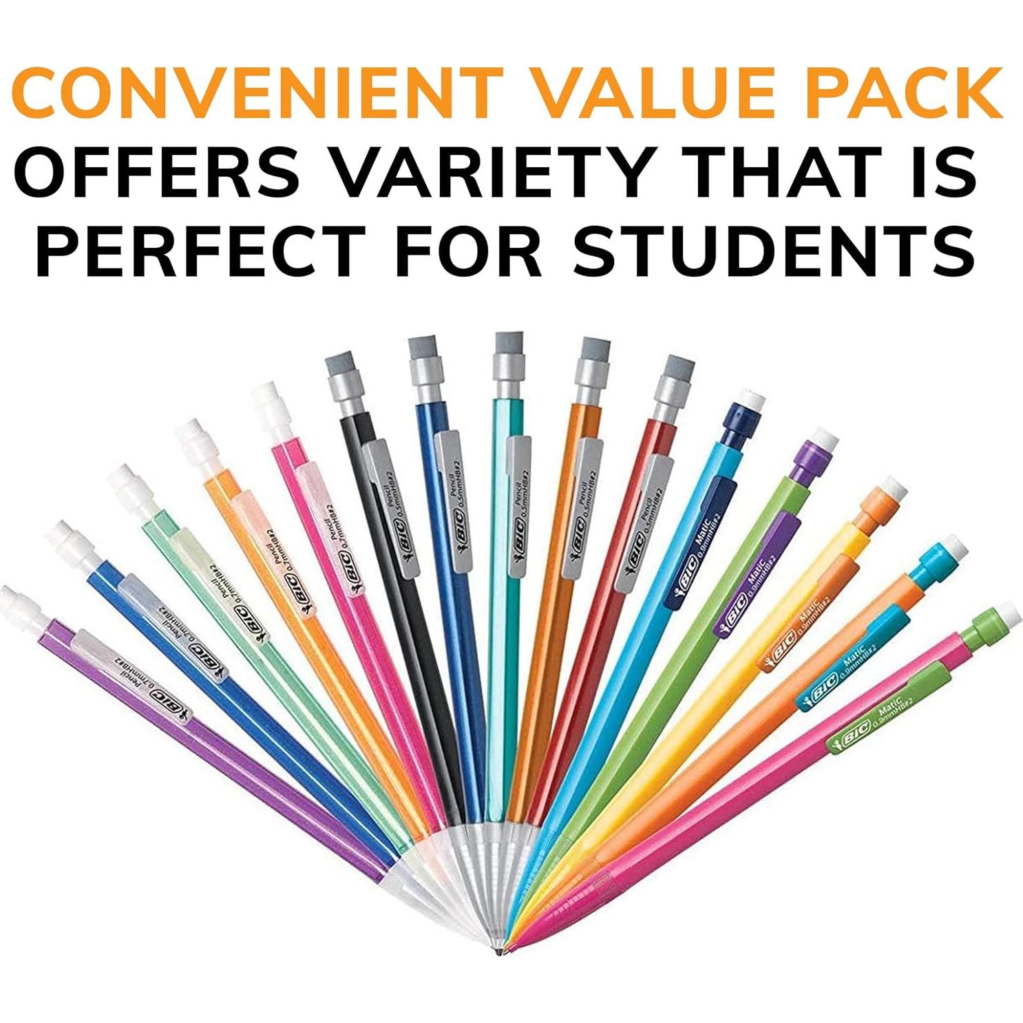 Paquete de 60 Lápices Mecánicos BIC 0.5mm, 0.7mm, 0.9mm