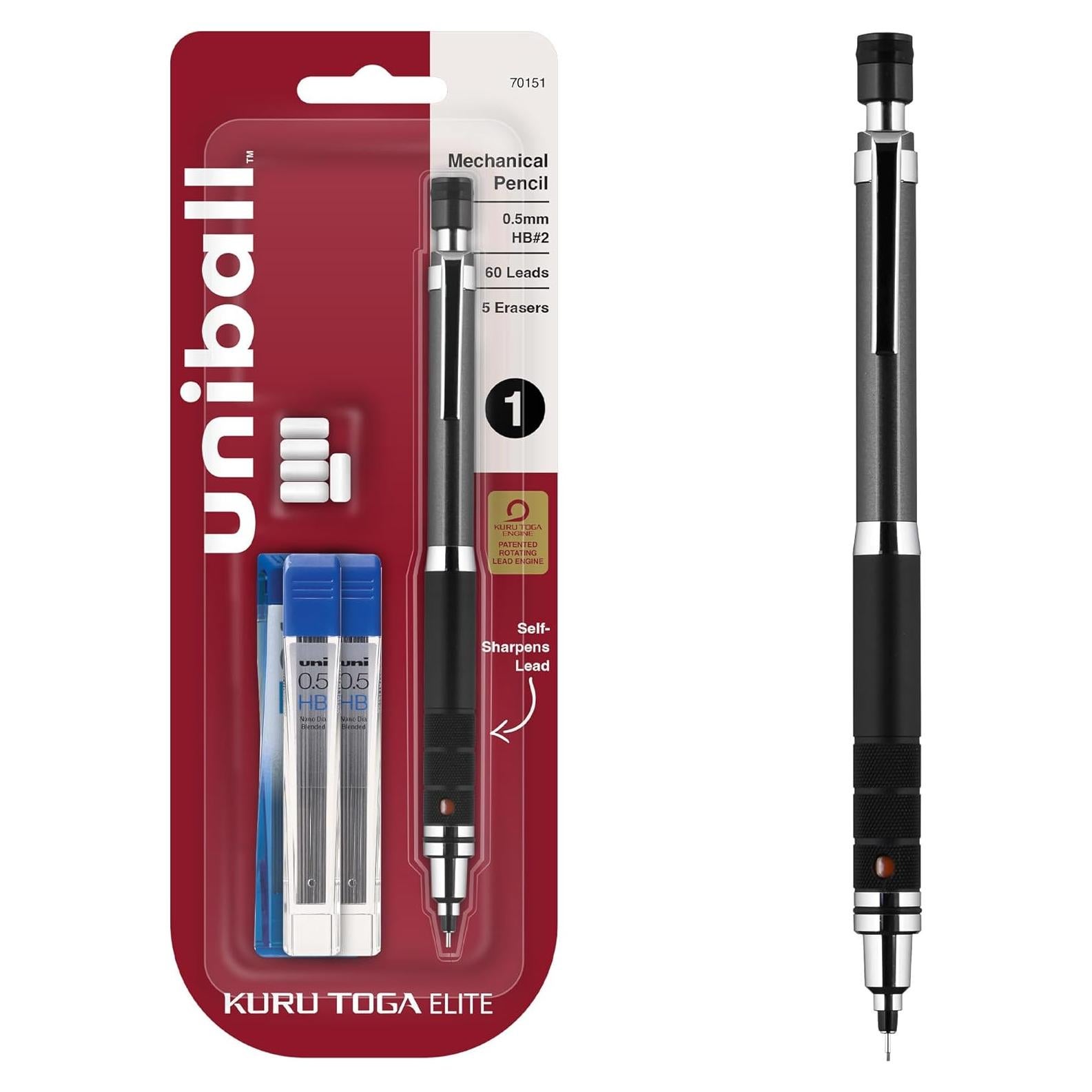 Lápiz Mecánico Uniball Kuru Toga Elite 0.5mm Cuerpo Metal