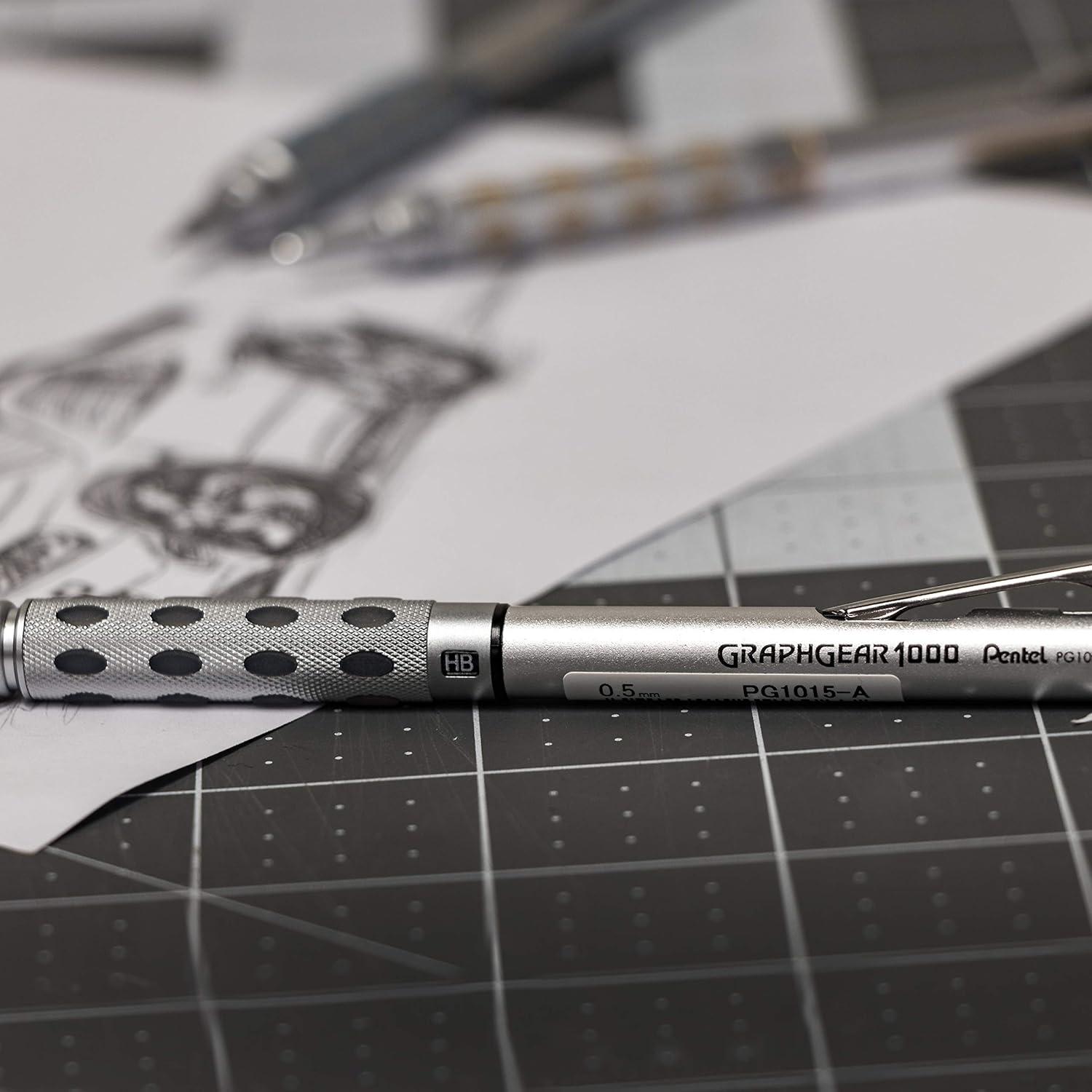 Lápiz Mecánico Pentel GraphGear 1000 0.5mm Cuerpo Negro