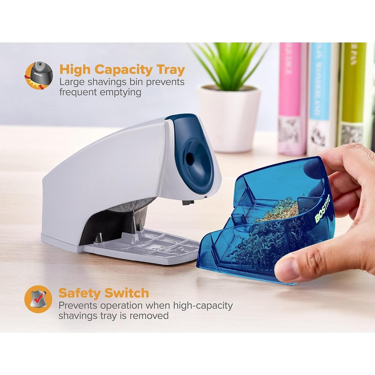 Sacapuntas Eléctrico Bostitch Oficina EPS4 Azul, Motor Potente