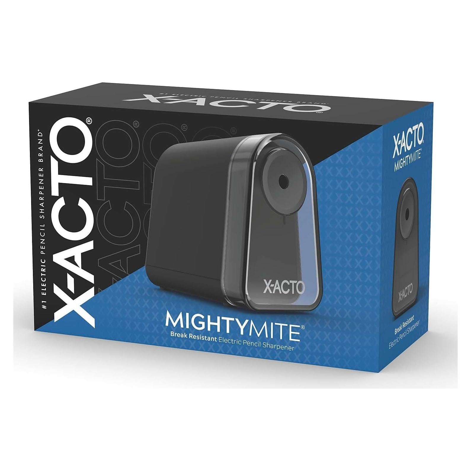 Sacapuntas Eléctrico X-ACTO Mighty Mite Negro con Pencil Saver