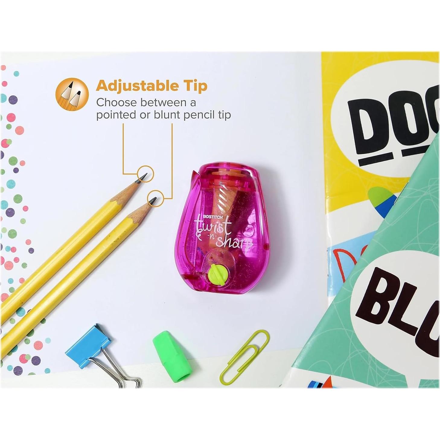 Sacapuntas Manual Bostitch Twist-N-Sharp, Paquete de 3