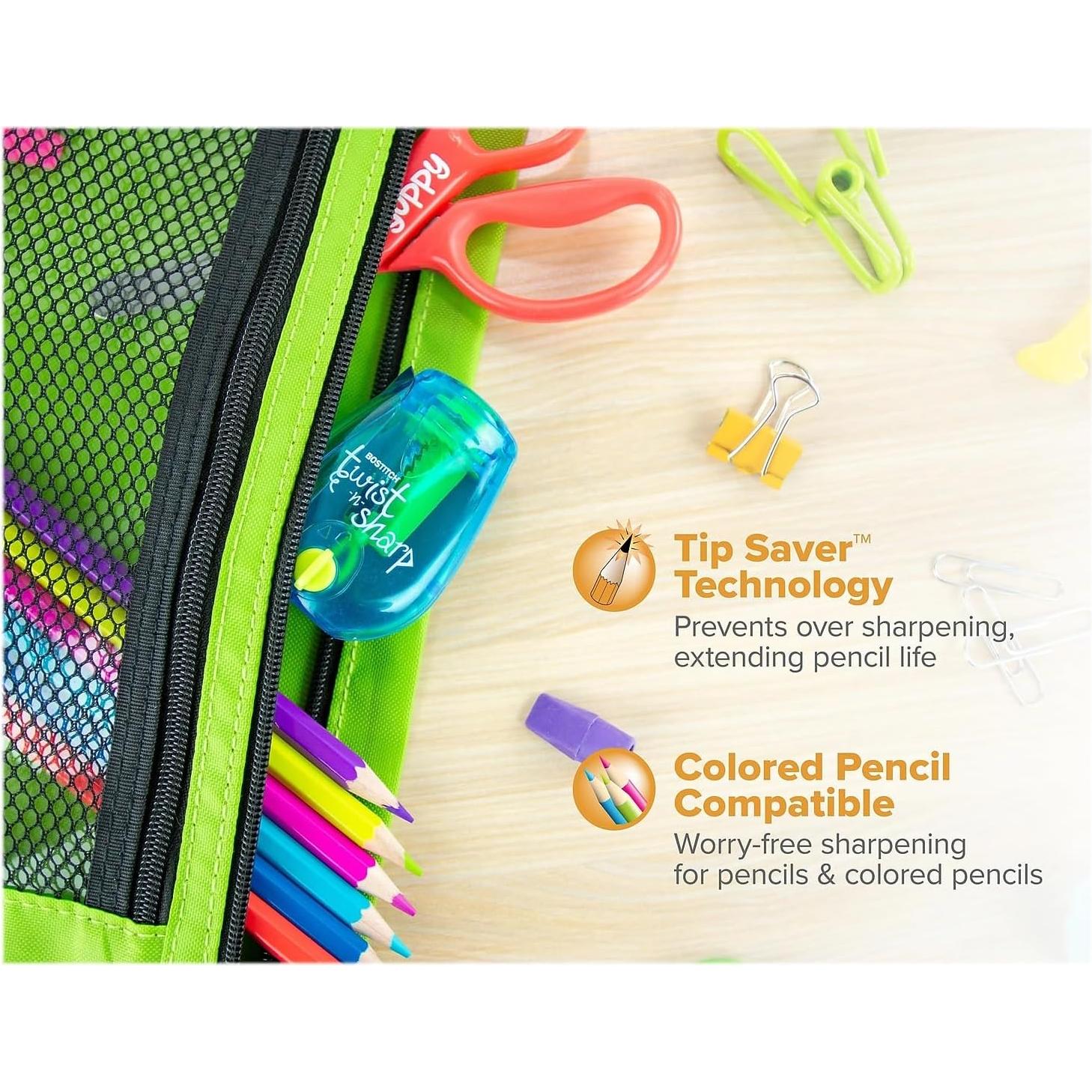 Sacapuntas Manual Bostitch Twist-N-Sharp, Paquete de 3