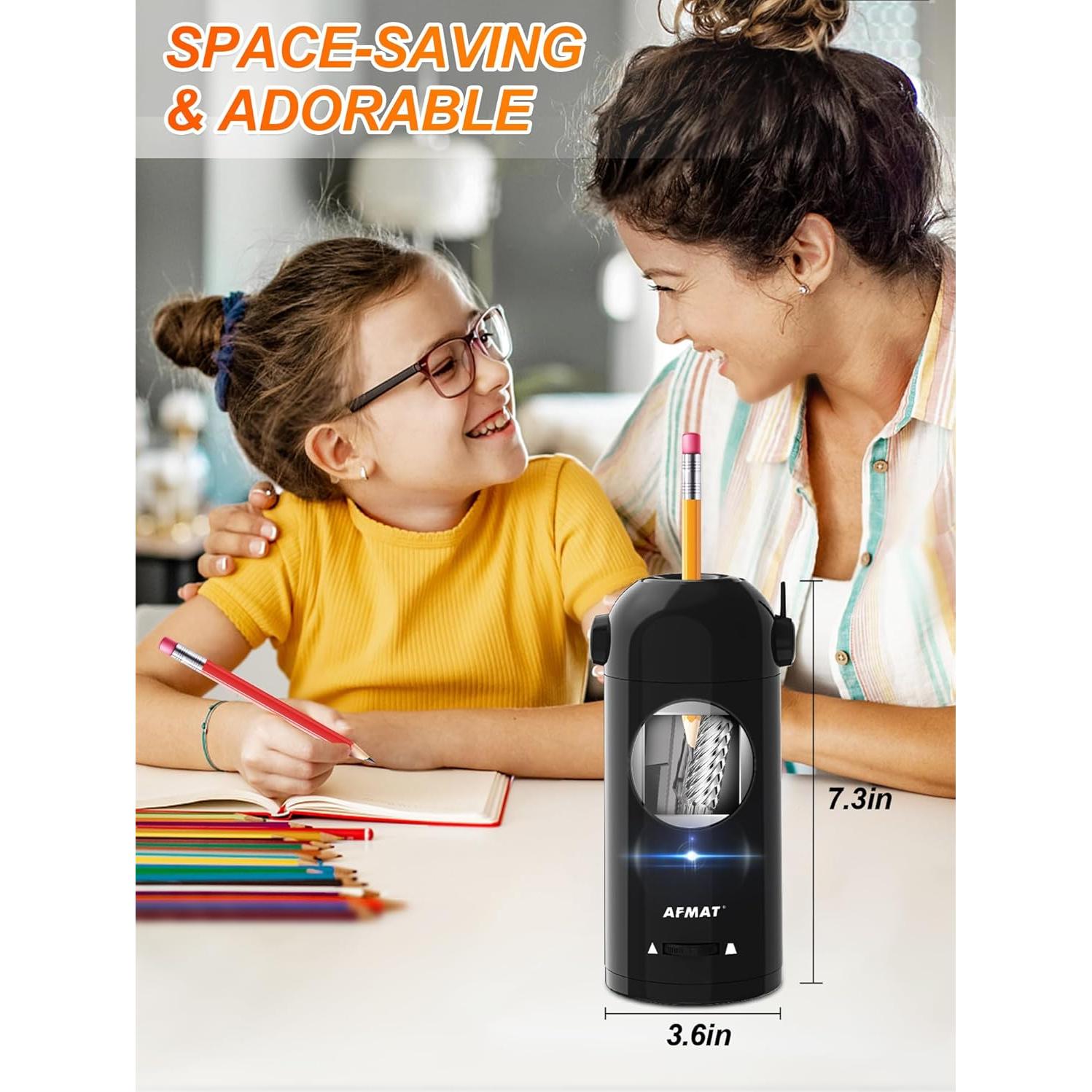 Sacapuntas Eléctrico AFMAT PSX5BK para Lápices 7-11.5mm