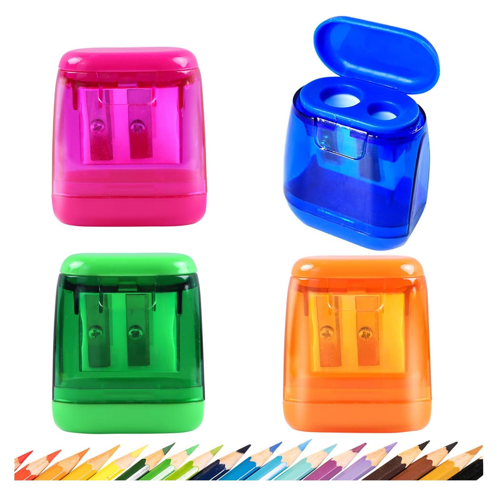 Sacapuntas Manual Aipker Doble Orificio Multicolor 4PCS