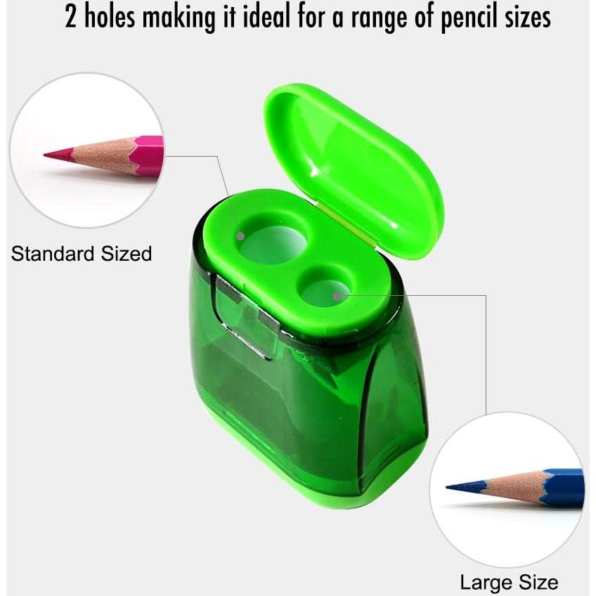 Sacapuntas Manual Aipker Doble Orificio Multicolor 4PCS