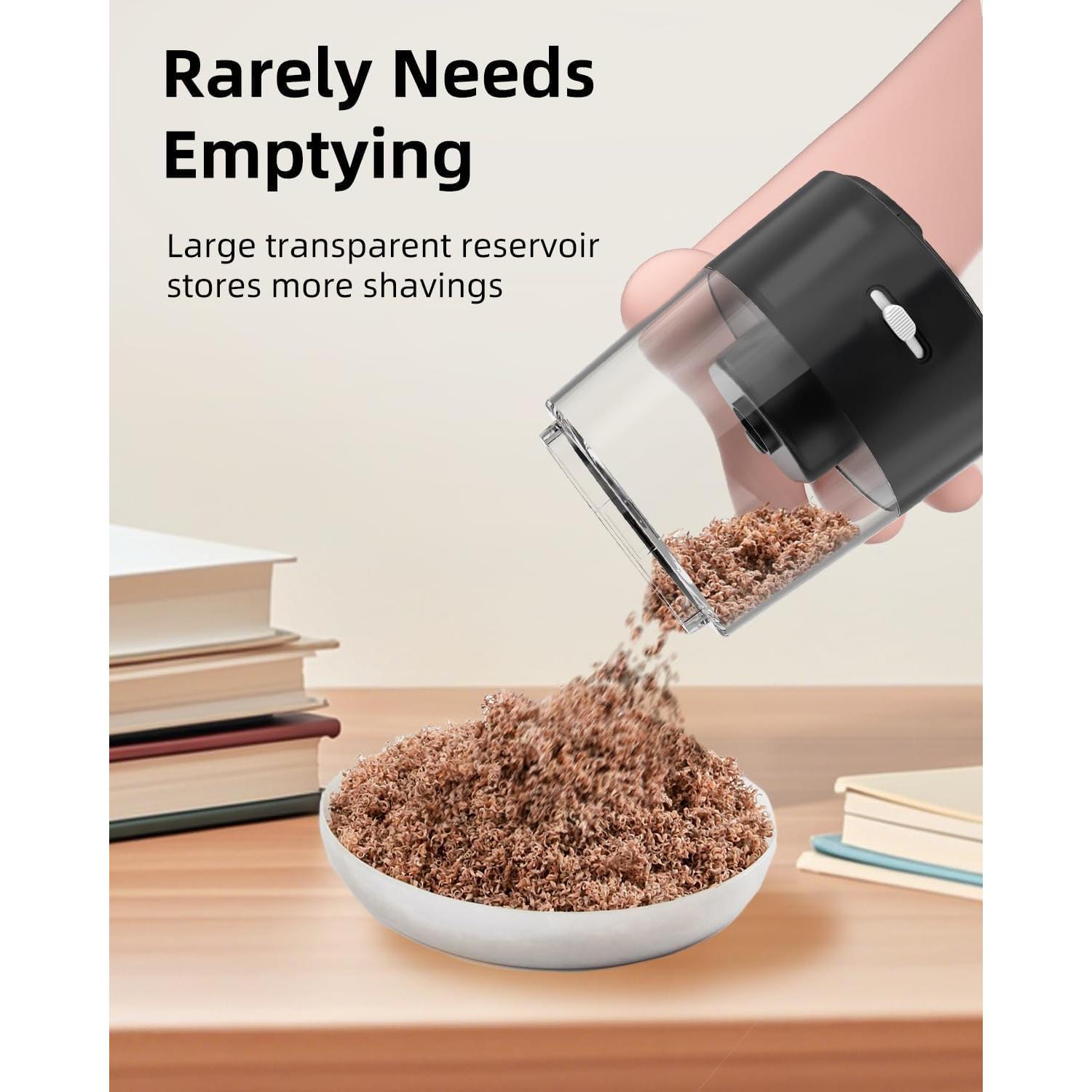 Afilador Eléctrico de Lápices ZMOL Negro 6-8mm Automático