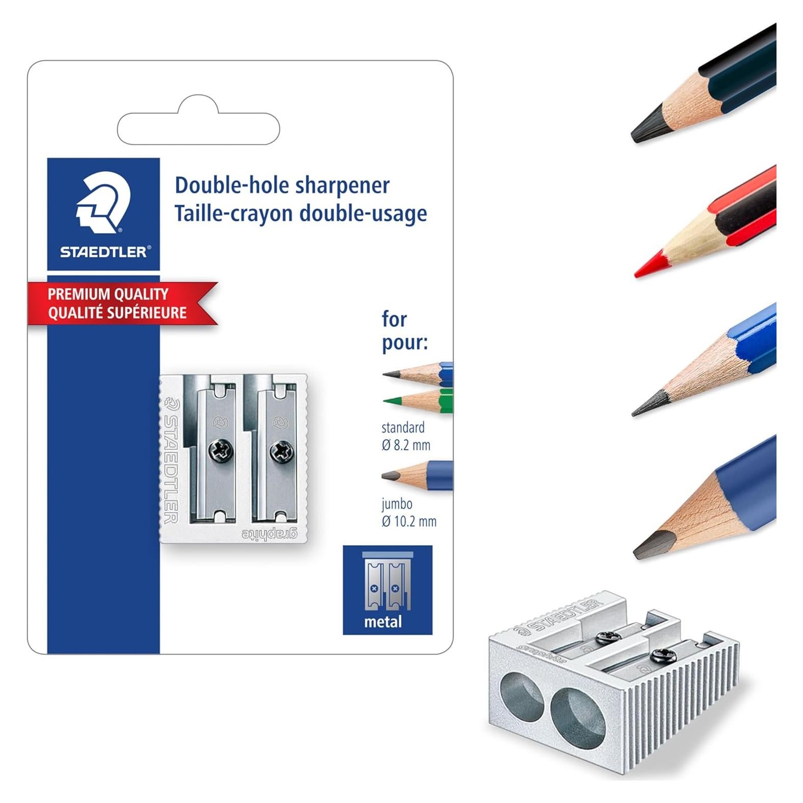 Afilador de Lápices Doble Orificio STAEDTLER Metal 23° 30°