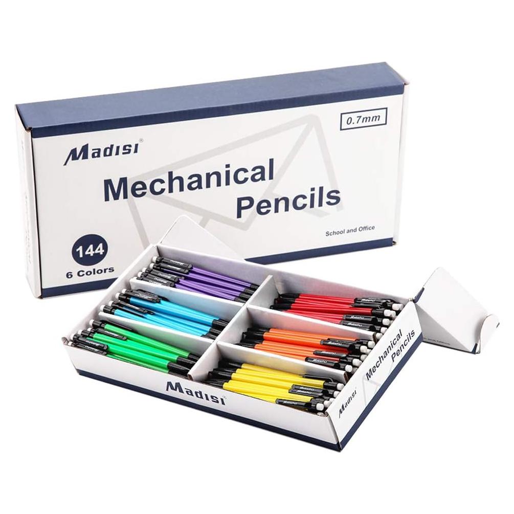 Lápiz Mecánico Madisi 0.7mm HB #2 Paquete 144 Unidades