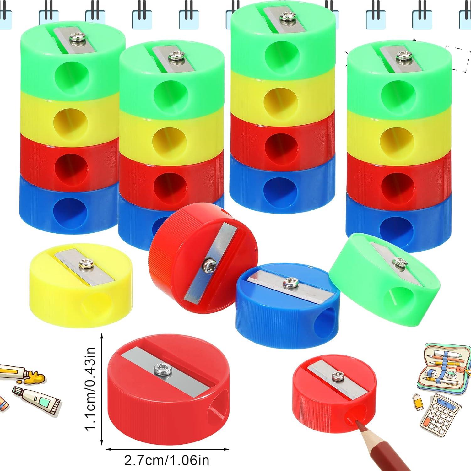 200 Sacapuntas Manuales Fainne Multicolor para Oficina y Escuela