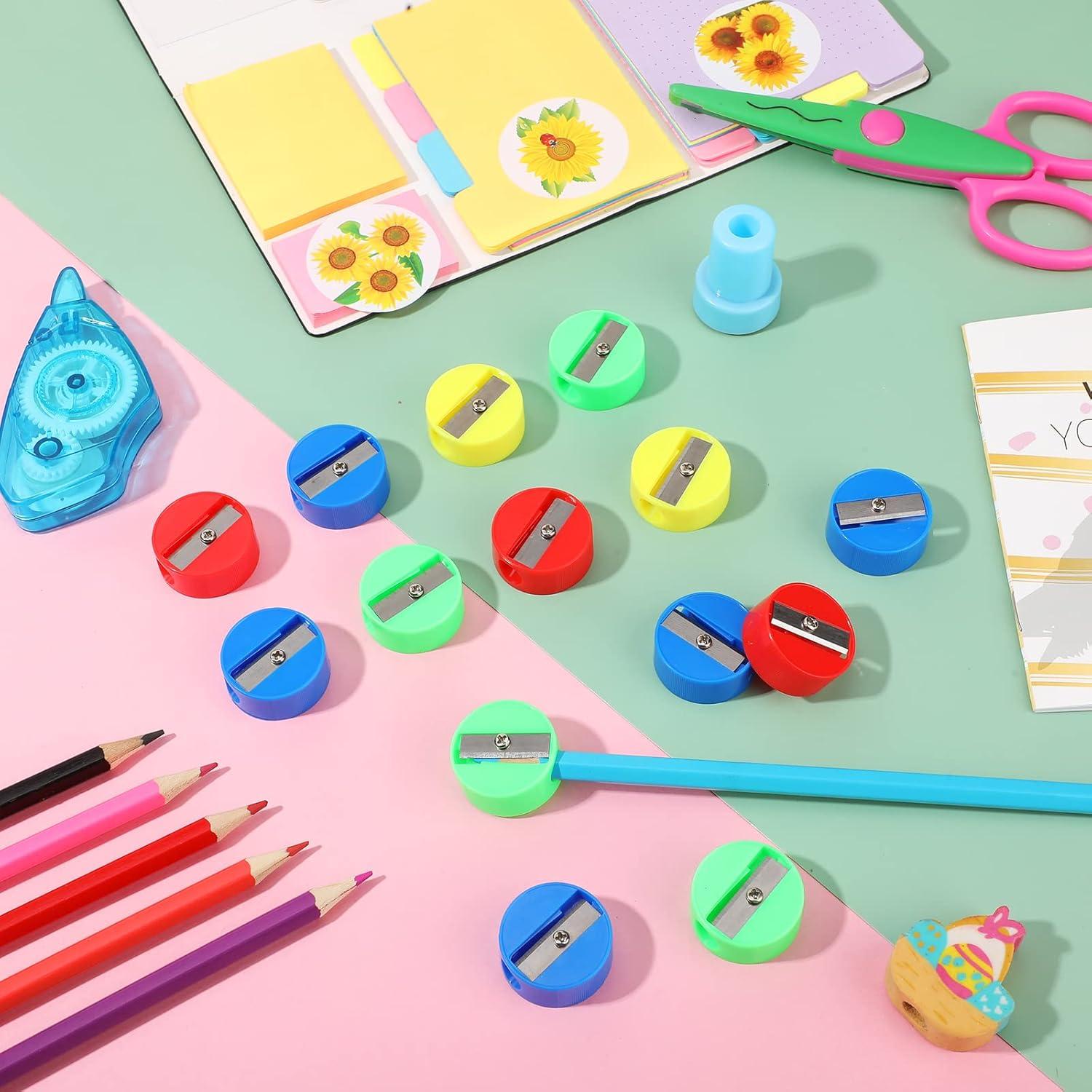 200 Sacapuntas Manuales Fainne Multicolor para Oficina y Escuela