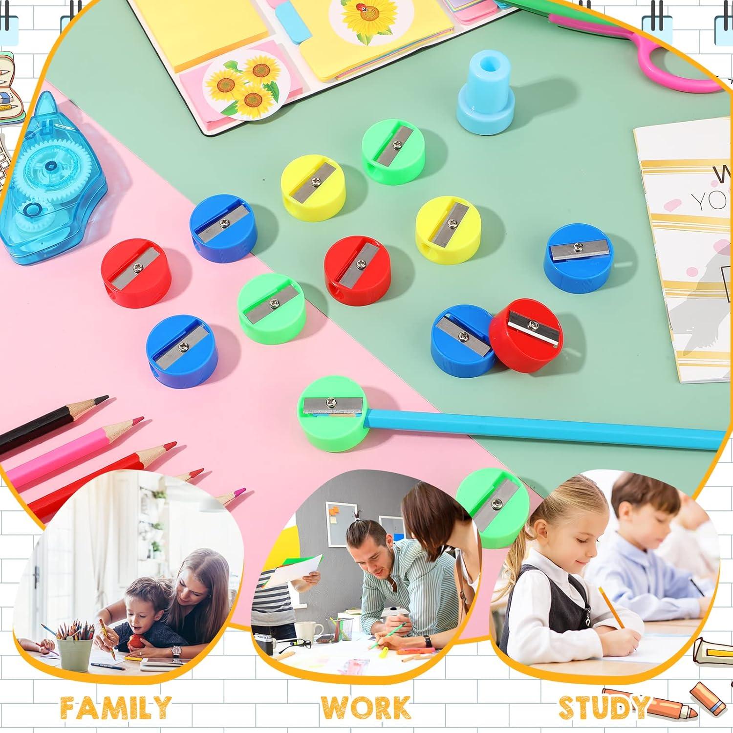 200 Sacapuntas Manuales Fainne Multicolor para Oficina y Escuela