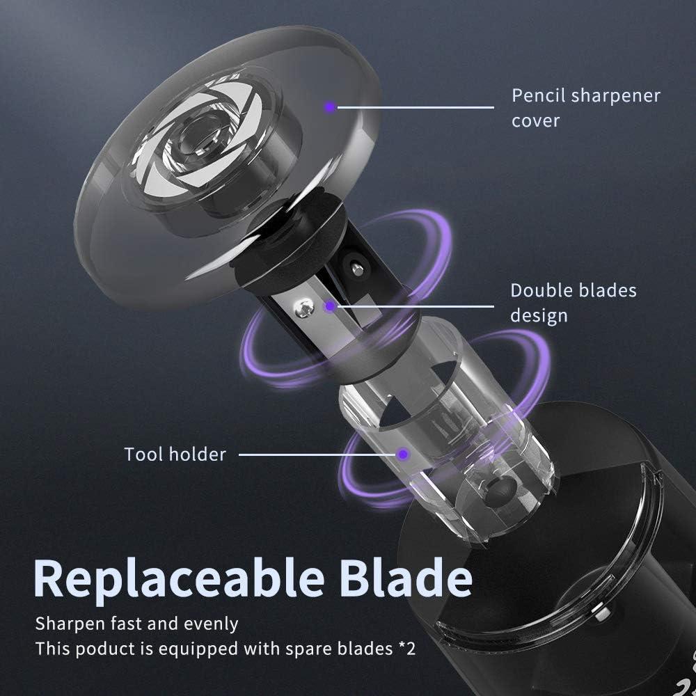 Sacapuntas Eléctrico a Batería Zmol, Afilado Rápido 6-8mm