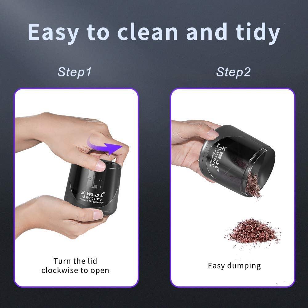 Sacapuntas Eléctrico a Batería Zmol, Afilado Rápido 6-8mm