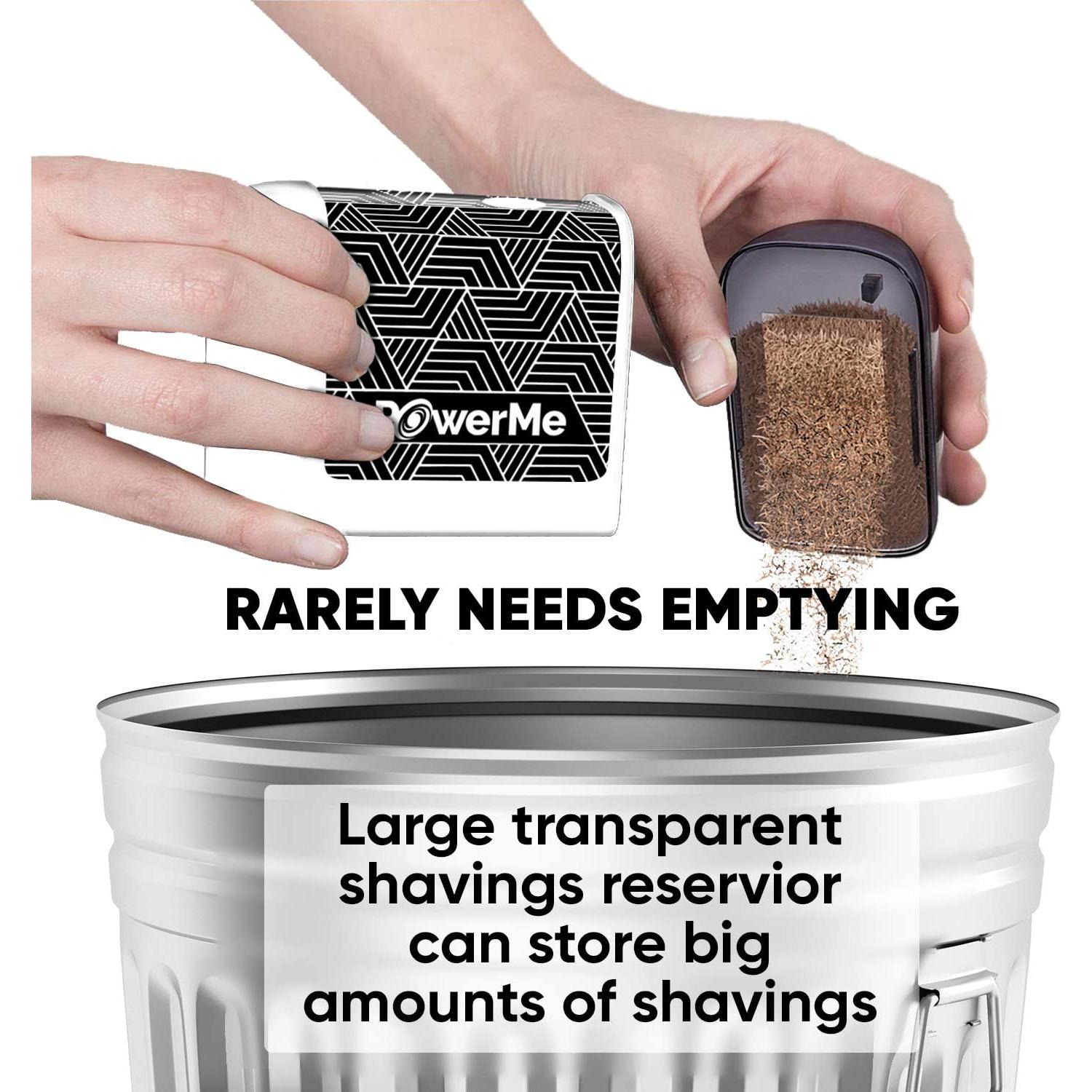 Sacapuntas Eléctrico PowerMe - A Batería, Ideal para Niños y Oficina