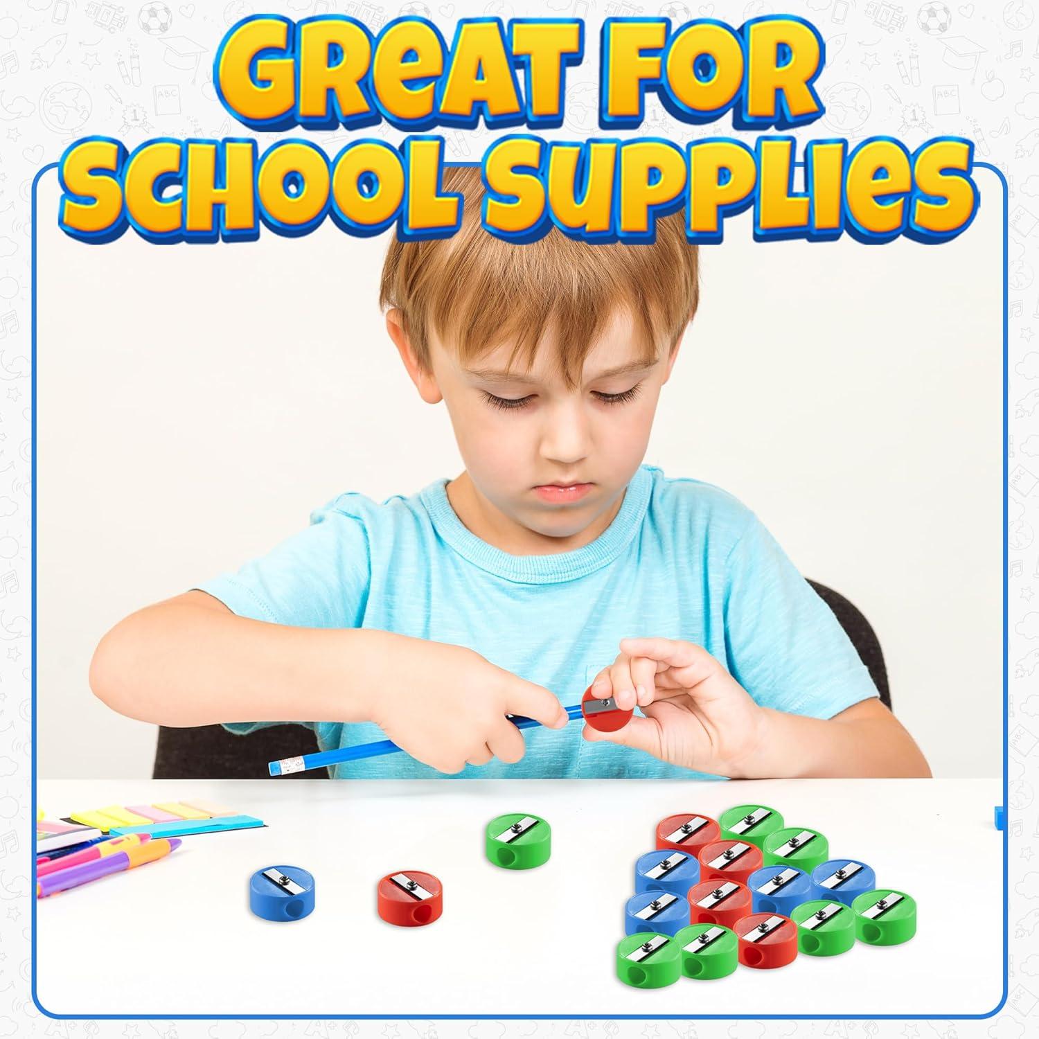 Afiladores de lápiz Bedwina - Paquete de 144 mini colores