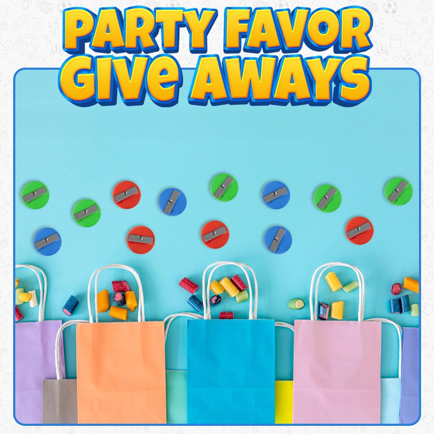 Afiladores de lápiz Bedwina - Paquete de 144 mini colores