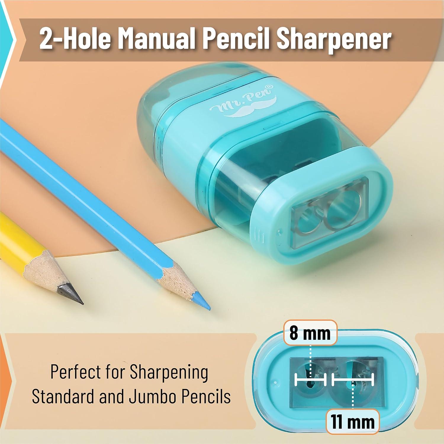 Set de Sacapuntas y Borrador Mr. Pen - 4 Piezas Coloridas