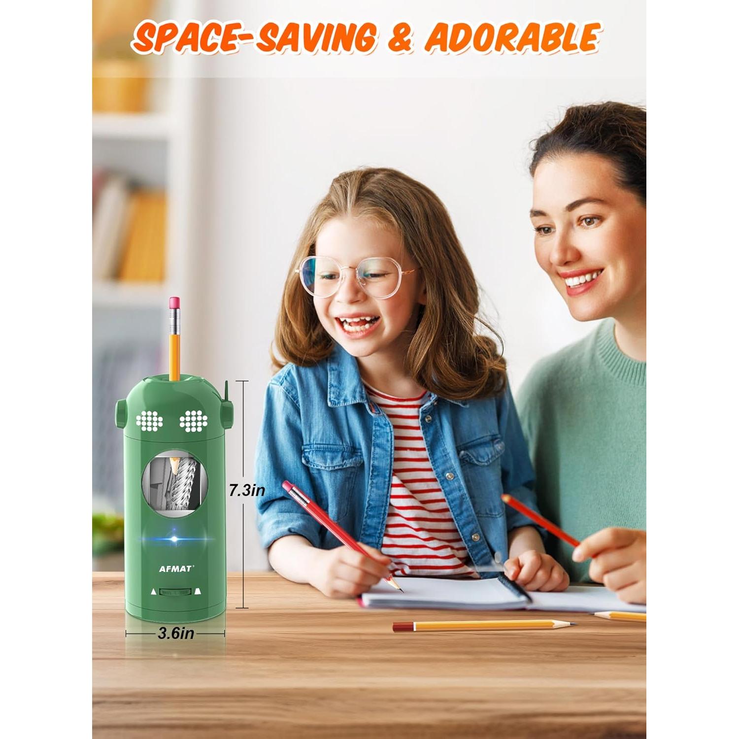 Sacapuntas Eléctrico Automático AFMAT Verde 7-11.5mm