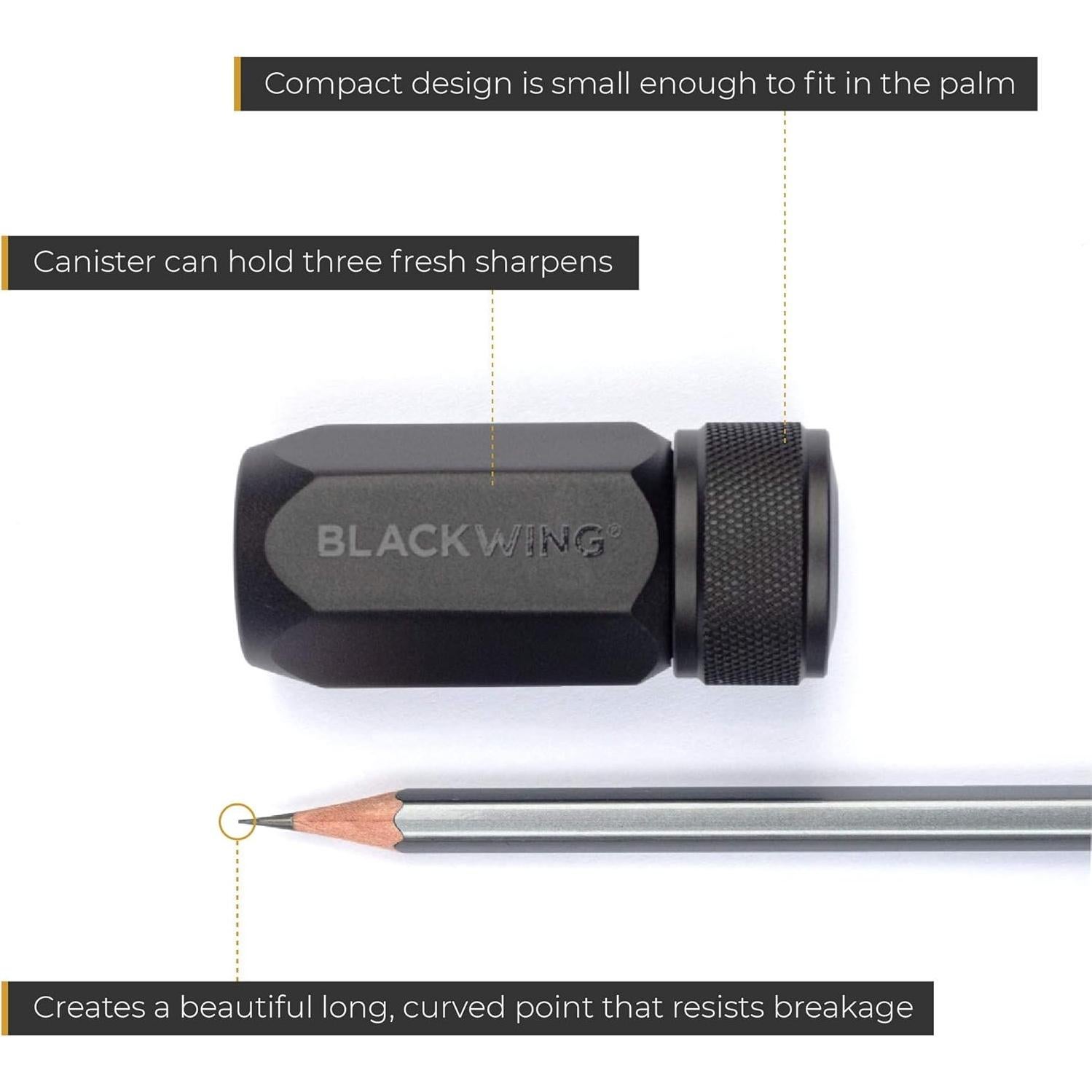 Afila Lápiz Blackwing Compacto de Punta Larga, Acero Alemán