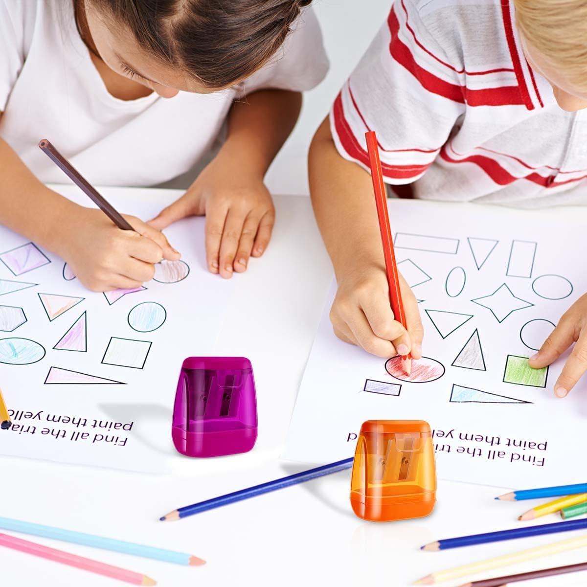 Set de 12 Sacapuntas Manuales Yuntop Doble Agujero Plástico