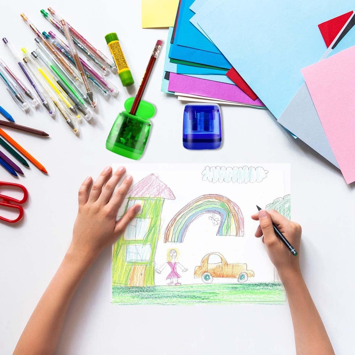 Set de 12 Sacapuntas Manuales Yuntop Doble Agujero Plástico