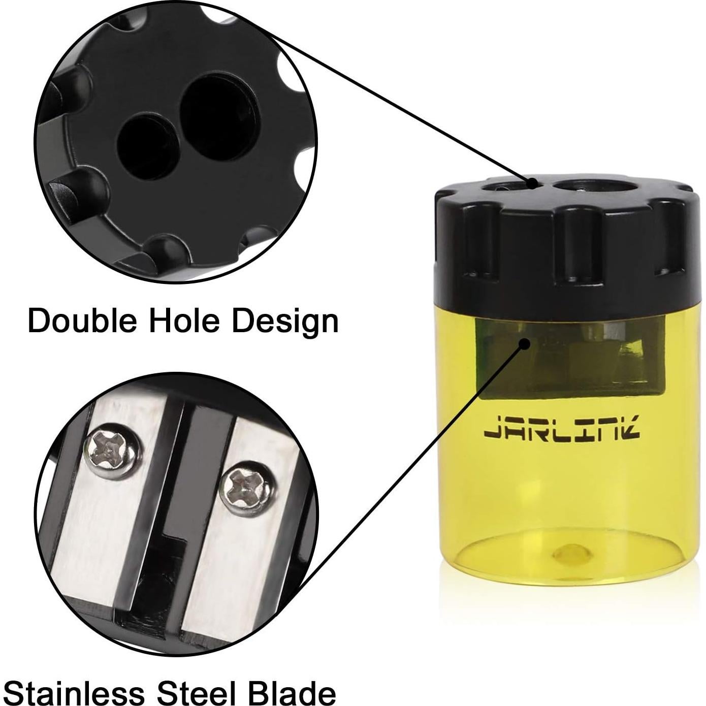 Sacapuntas Manuales JARLINK 6 Paquete Doble Orificio Multicolor