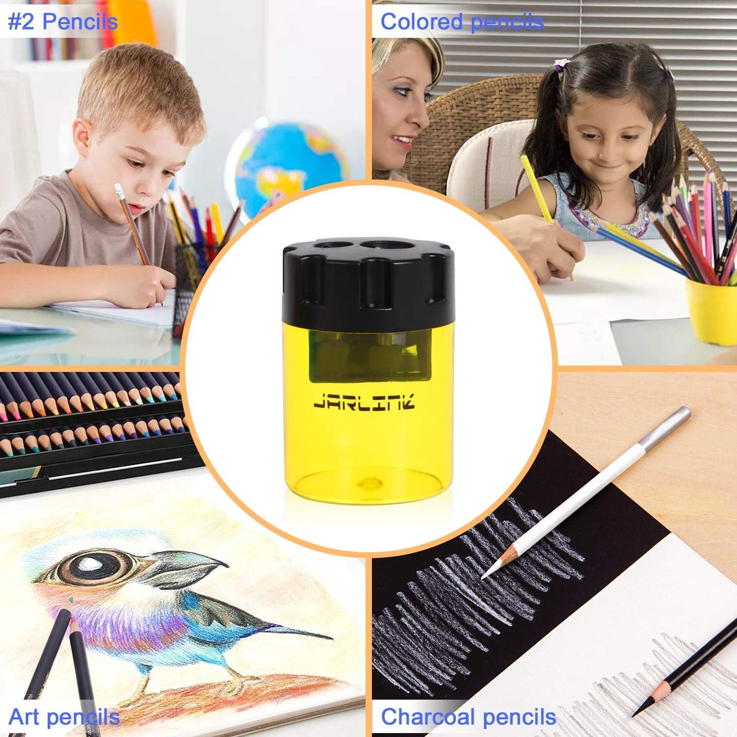 Sacapuntas Manuales JARLINK 6 Paquete Doble Orificio Multicolor