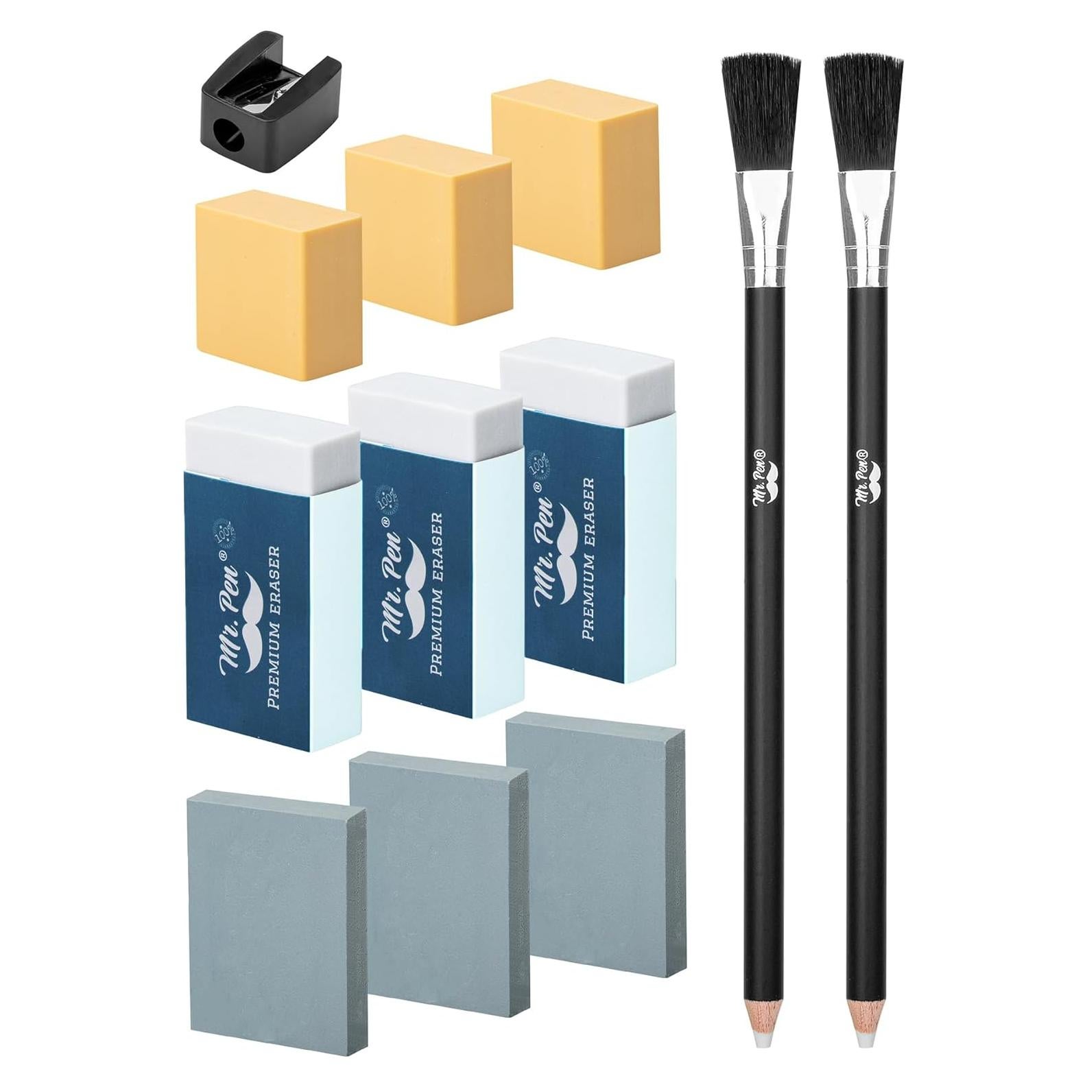 Conjunto de Gomas de Borrar Mr. Pen - 12 Piezas Variadas