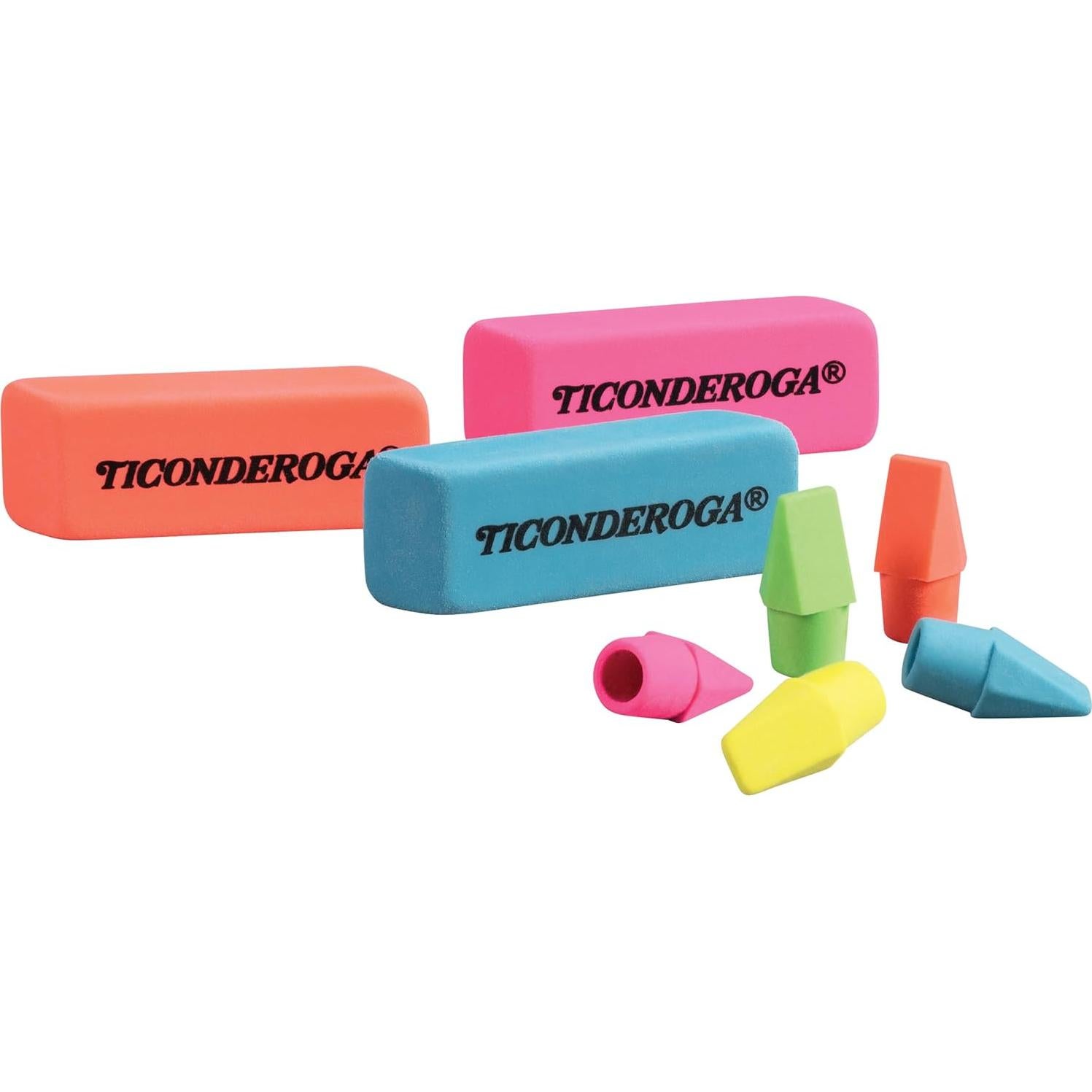 Gomas de Borrar Ticonderoga Multicolor - Paquete de 15 Unidades