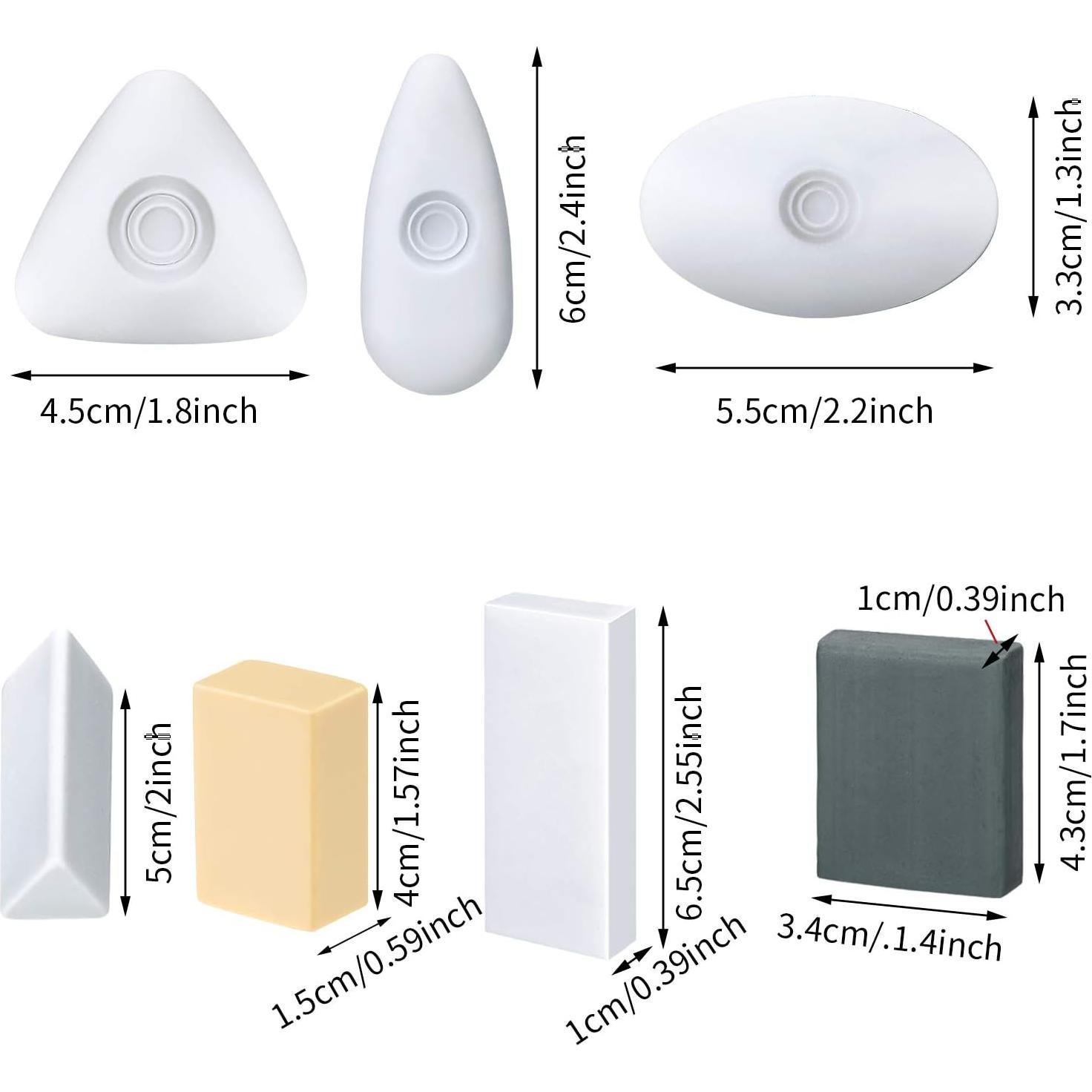 Juego de 10 Borradores Artísticos Outus - Espuma y Amasados