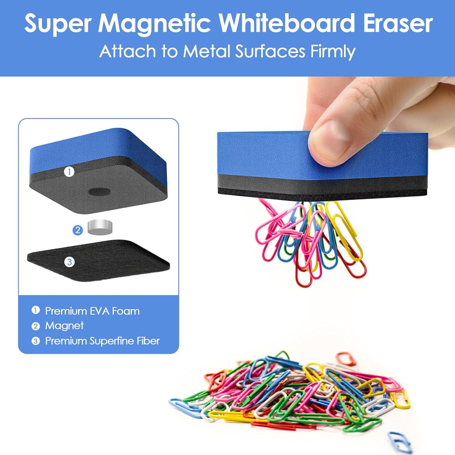 Borradores Magnéticos de Pizarra Blanca MaxGear - Paquete 36