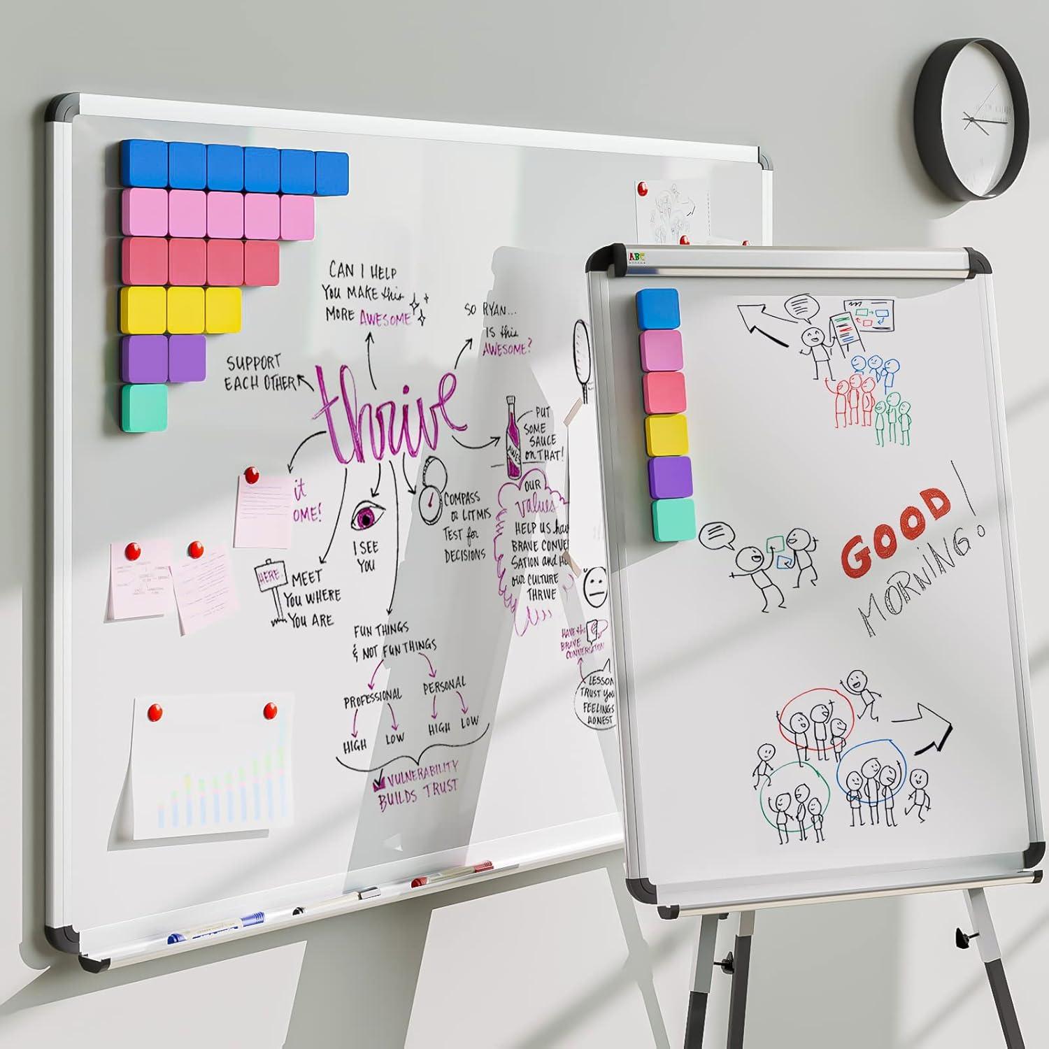 Borradores Magnéticos de Pizarra Blanca MaxGear - Paquete 36