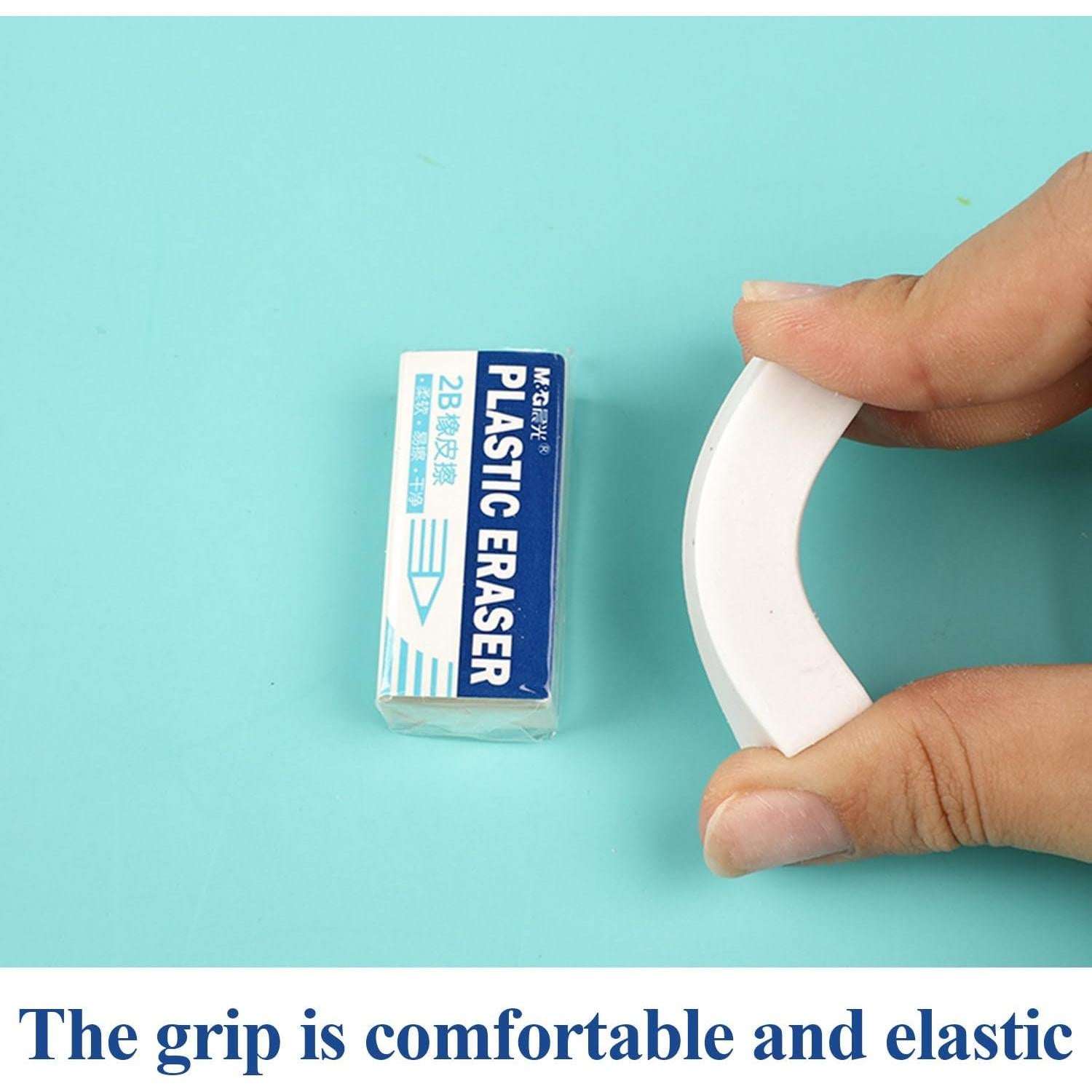 M&G Paquete de 12 Gomas de Borrar Blancas 4.29x1.70cm