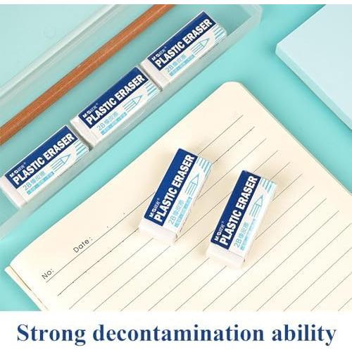 M&G Paquete de 12 Gomas de Borrar Blancas 4.29x1.70cm