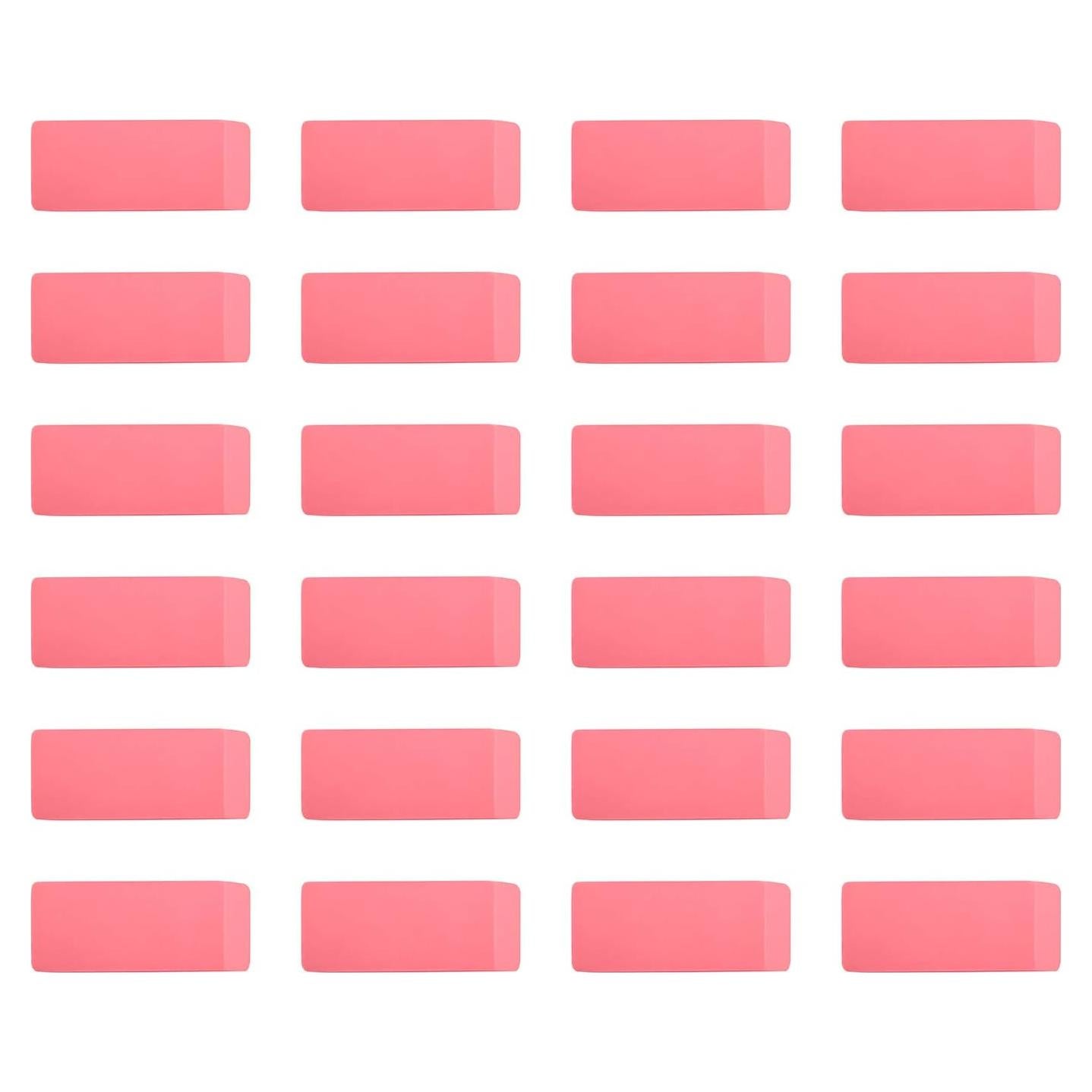 Borrador Rectangular Rosa Amazon Basics - 24 Unidades