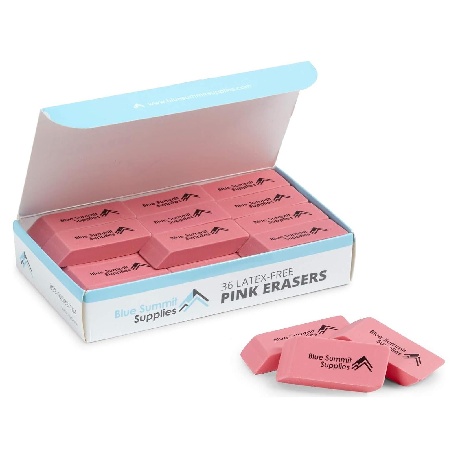 Borradores Rosados Blue Summit Supplies, Set de 36 Unidades