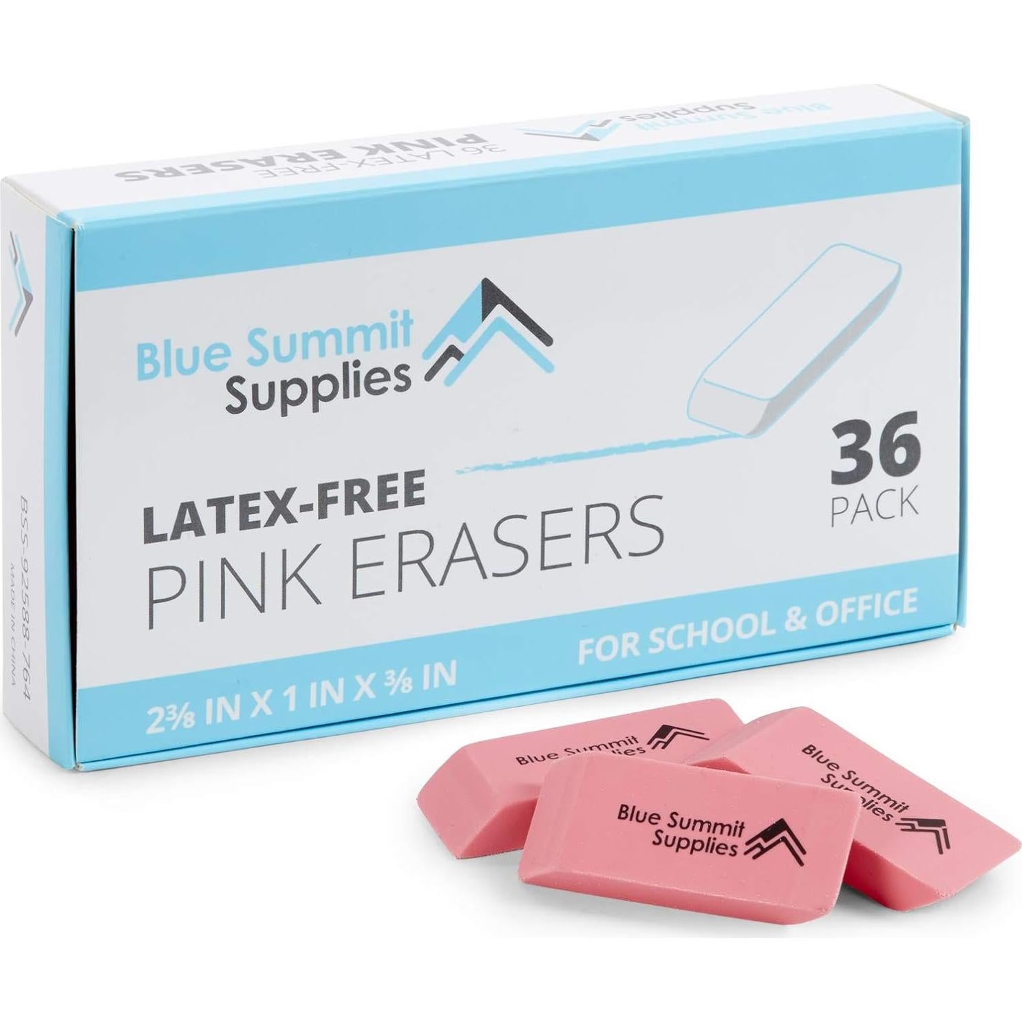 Borradores Rosados Blue Summit Supplies, Set de 36 Unidades