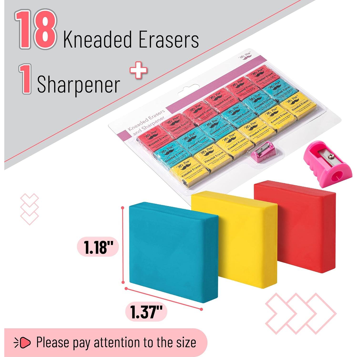 Juego de Gomas de Borrar Amasadas Mr. Pen 19 Piezas