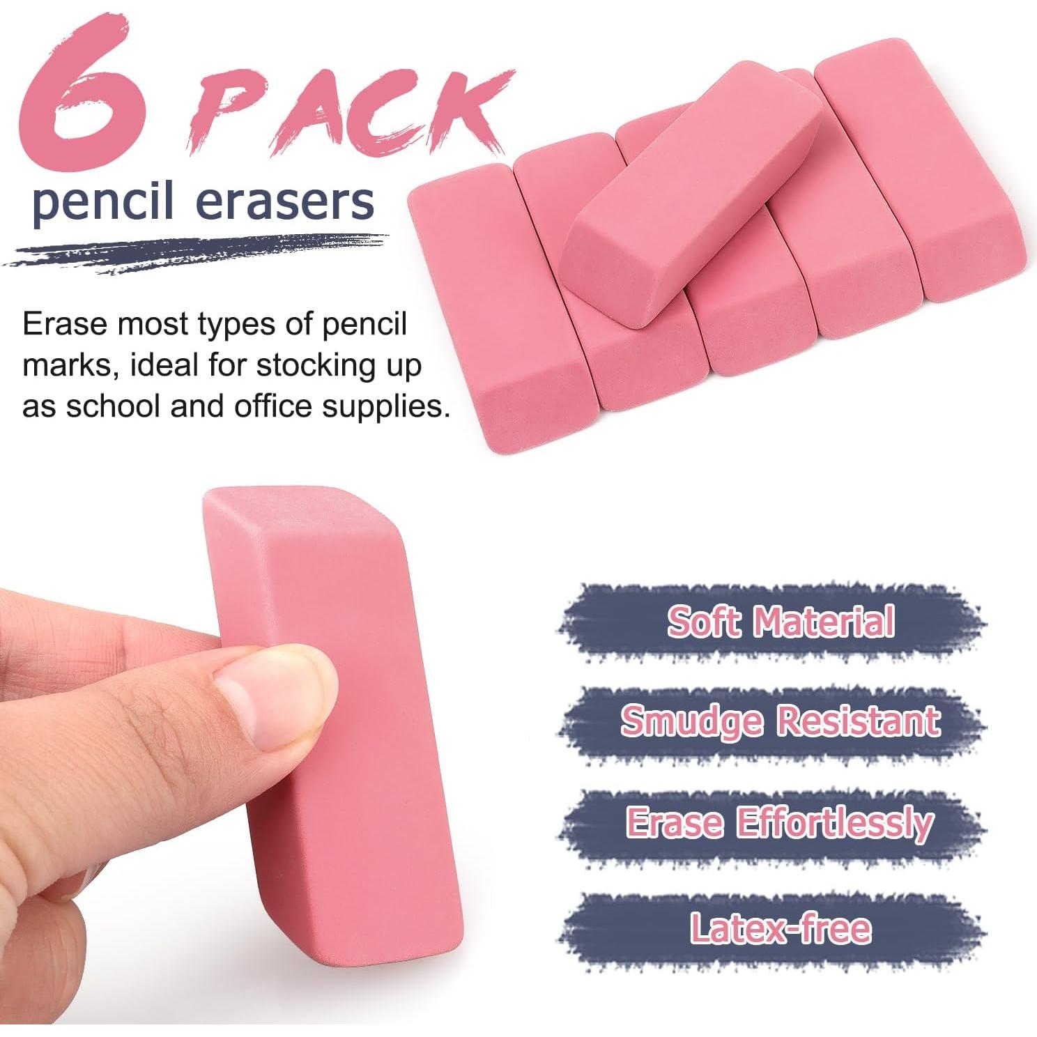 Borradores Tamaki Rosados para Lápiz - Paquete de 6