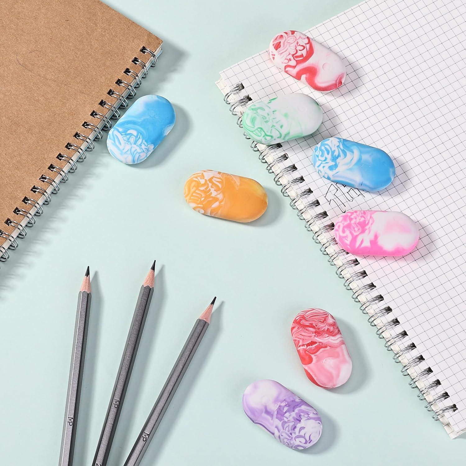 Borradores Mr. Pen, Paquete de 24, Colores Vibrantes, Goma