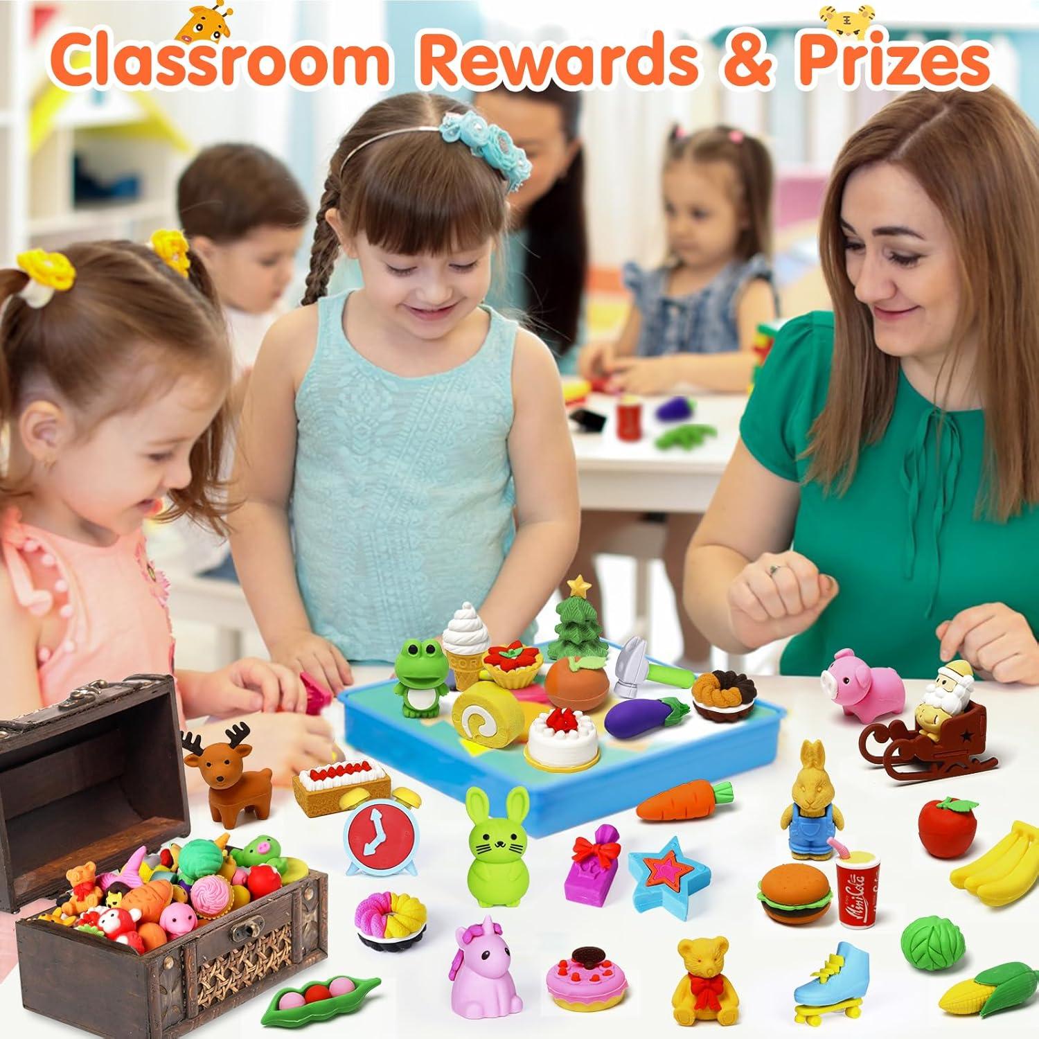 Paquete de 120 Borradores de Animales Moosia - Juguetes Educativos