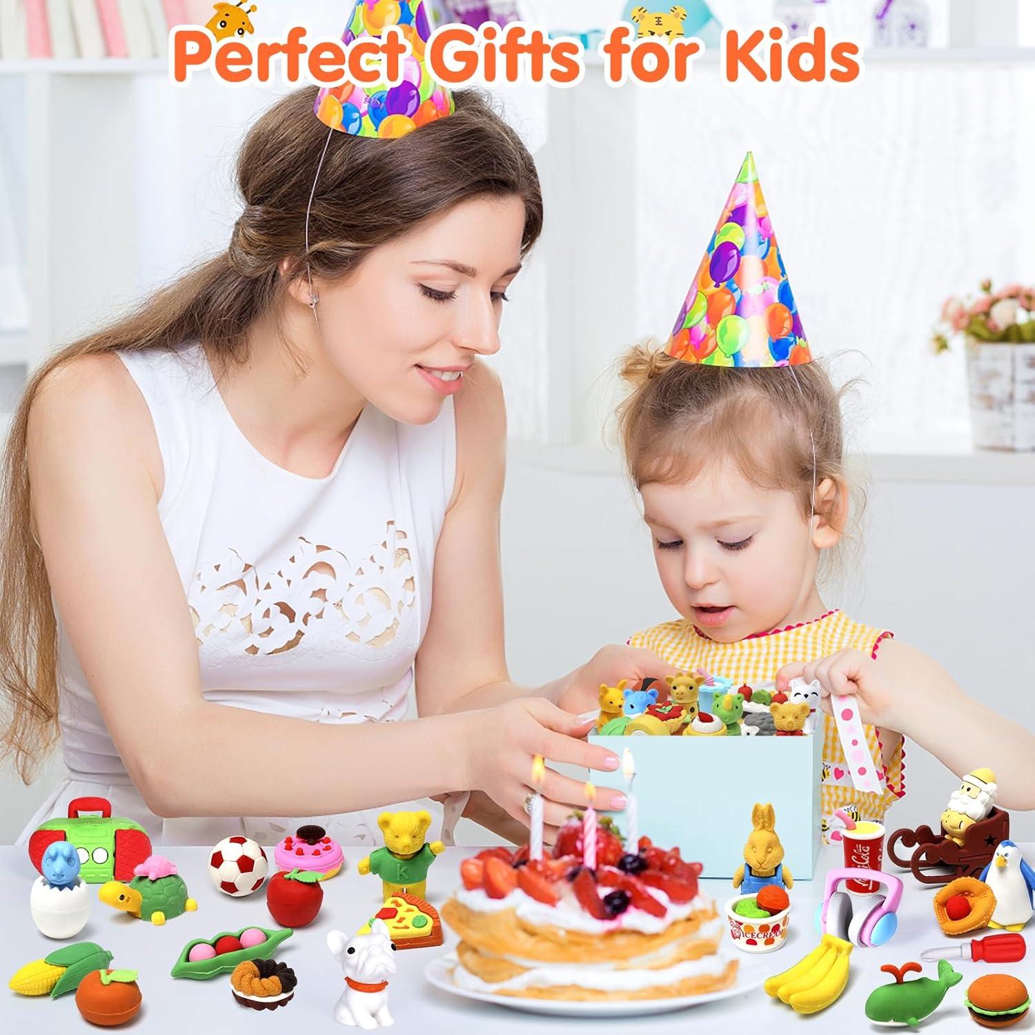 Paquete de 120 Borradores de Animales Moosia - Juguetes Educativos