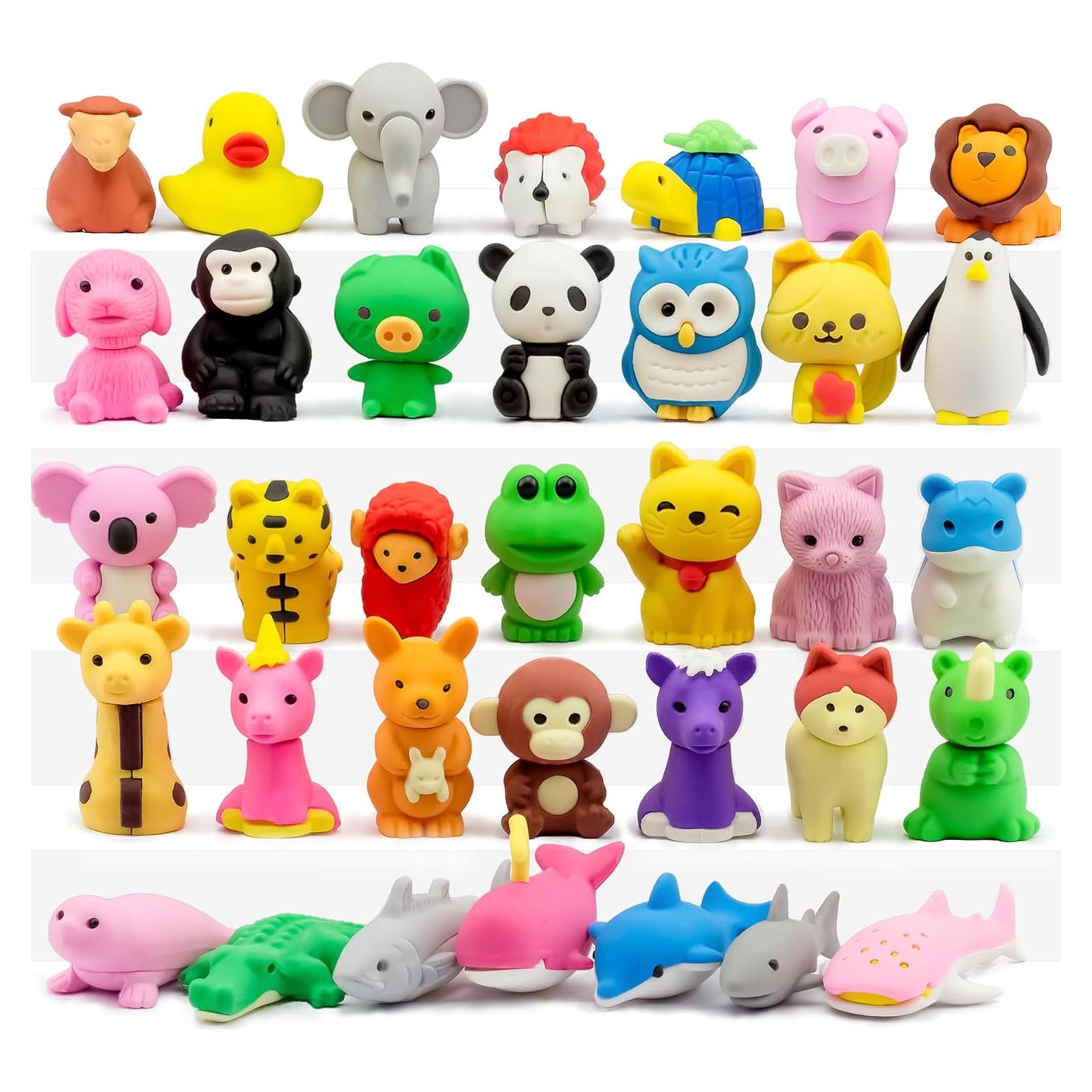 Borradores de Animales GOMIMEOR 35 Pcs Multicolor 6.35 cm